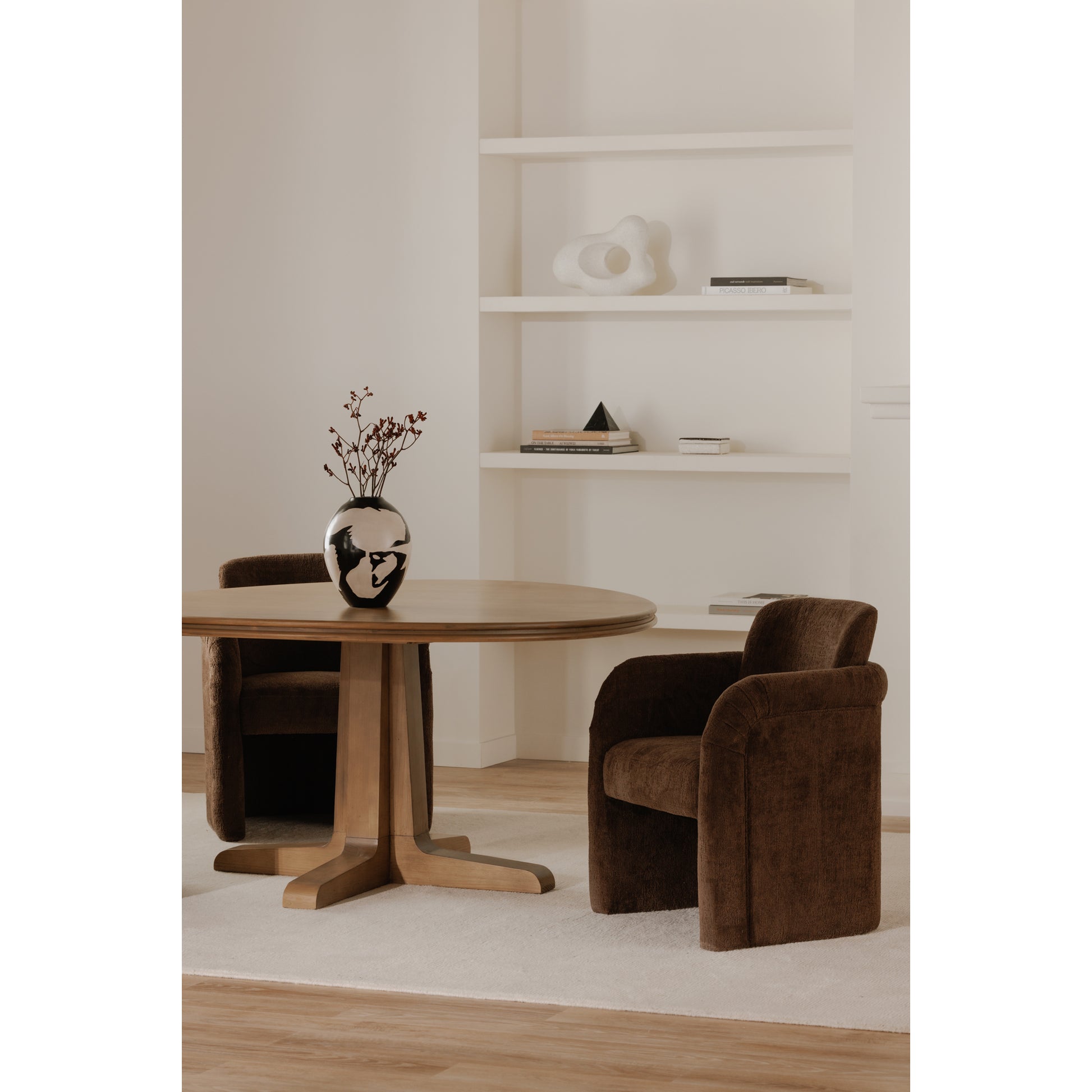 Mesto Rolling Dining Chair Dark Brown - Central Designs