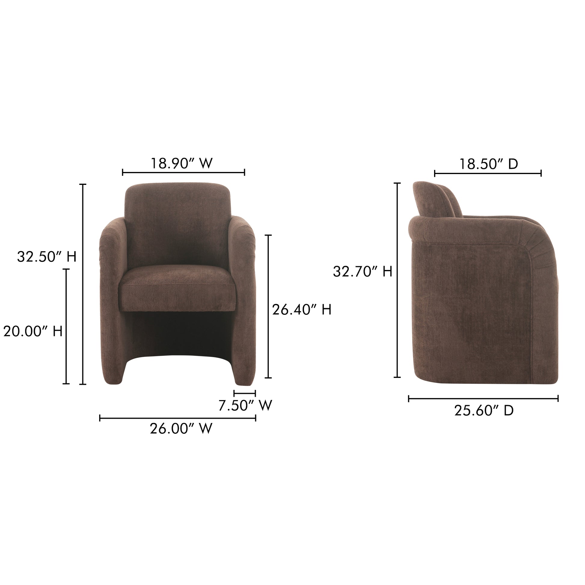 Mesto Rolling Dining Chair Dark Brown - Central Designs