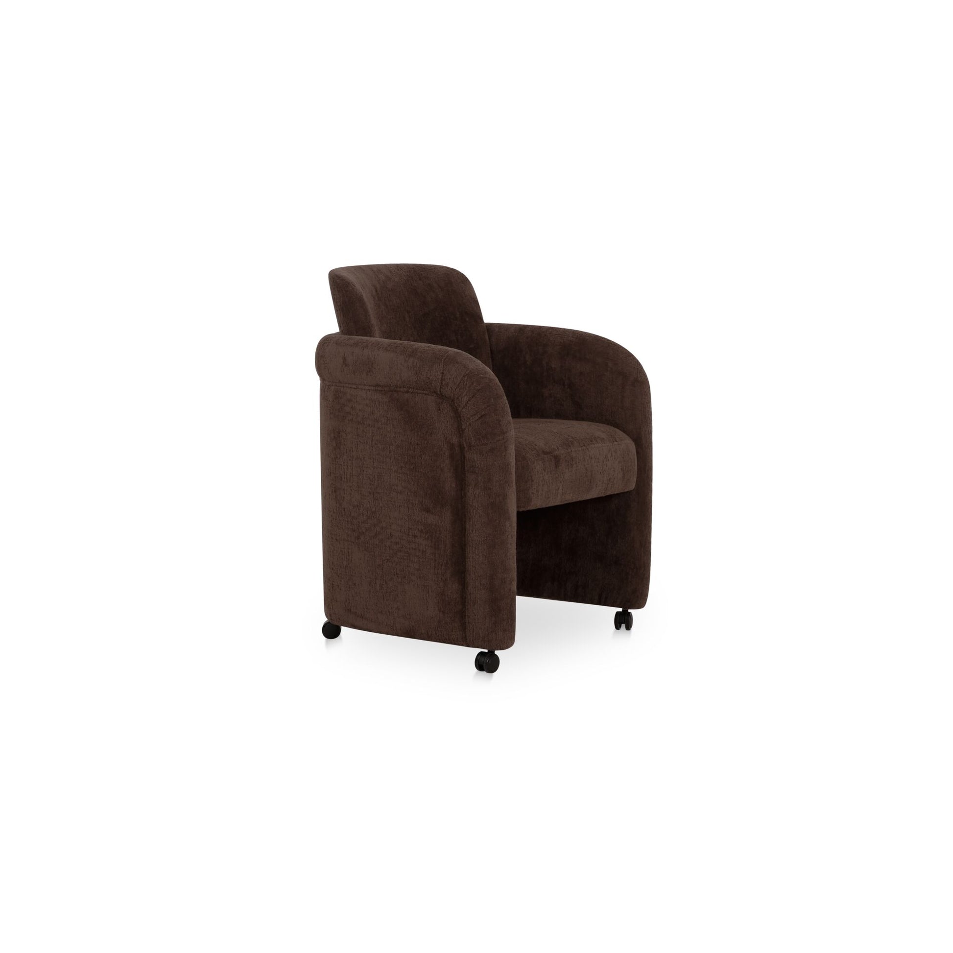 Mesto Rolling Dining Chair Dark Brown - Central Designs