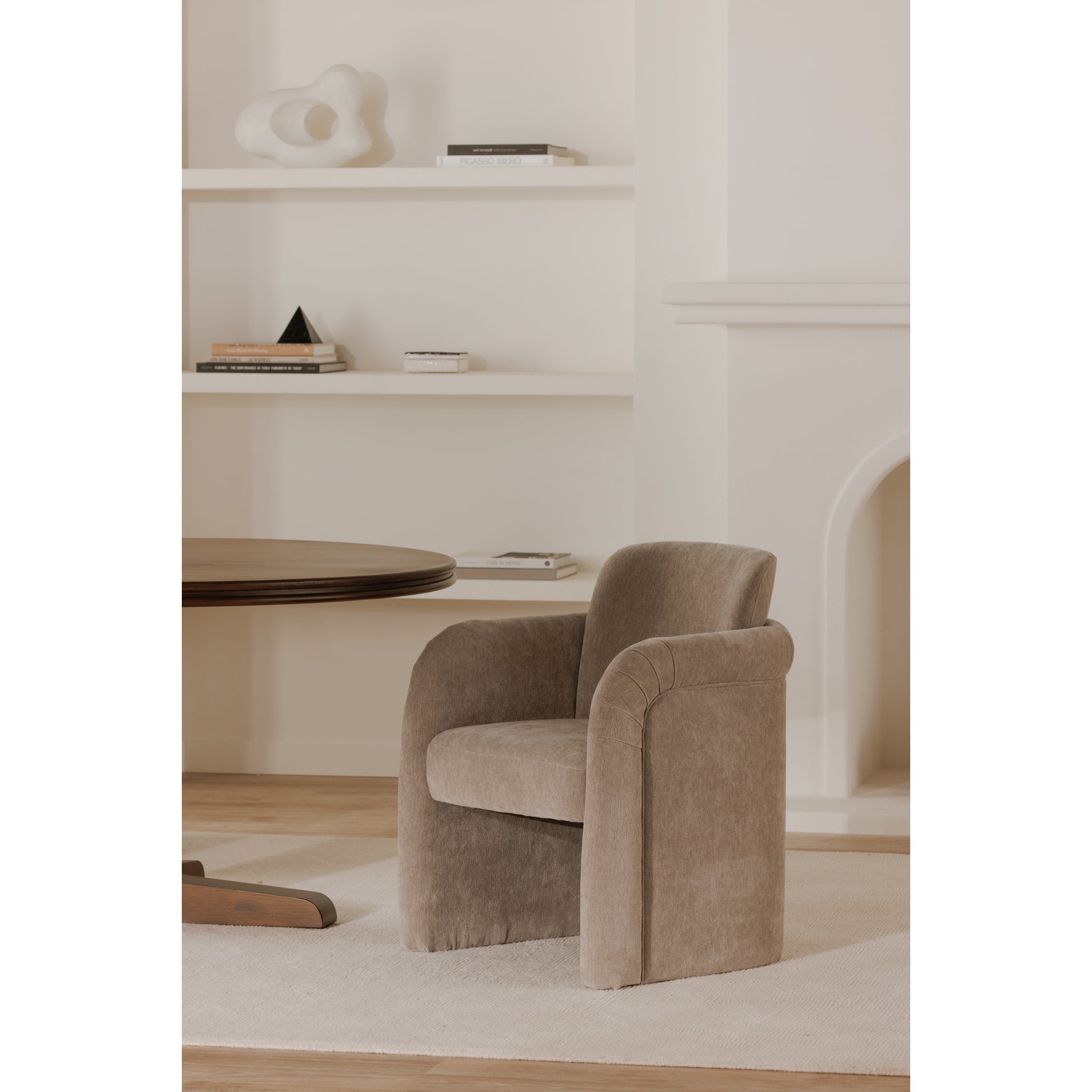 Mesto Rolling Dining Chair Taupe - Central Designs