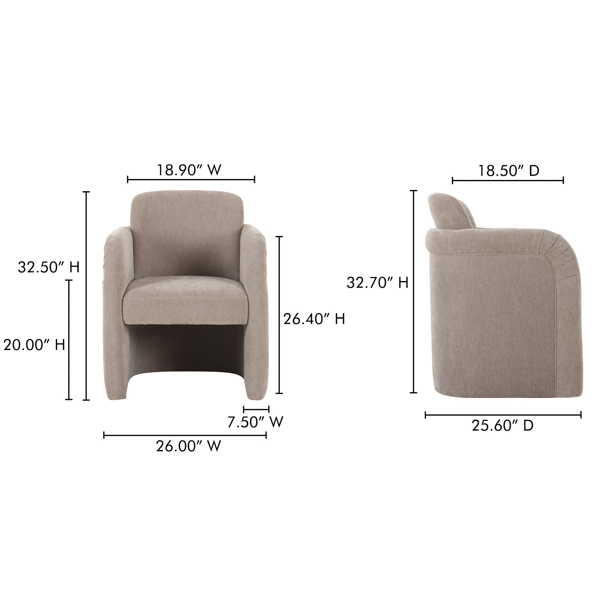 Mesto Rolling Dining Chair Taupe - Central Designs