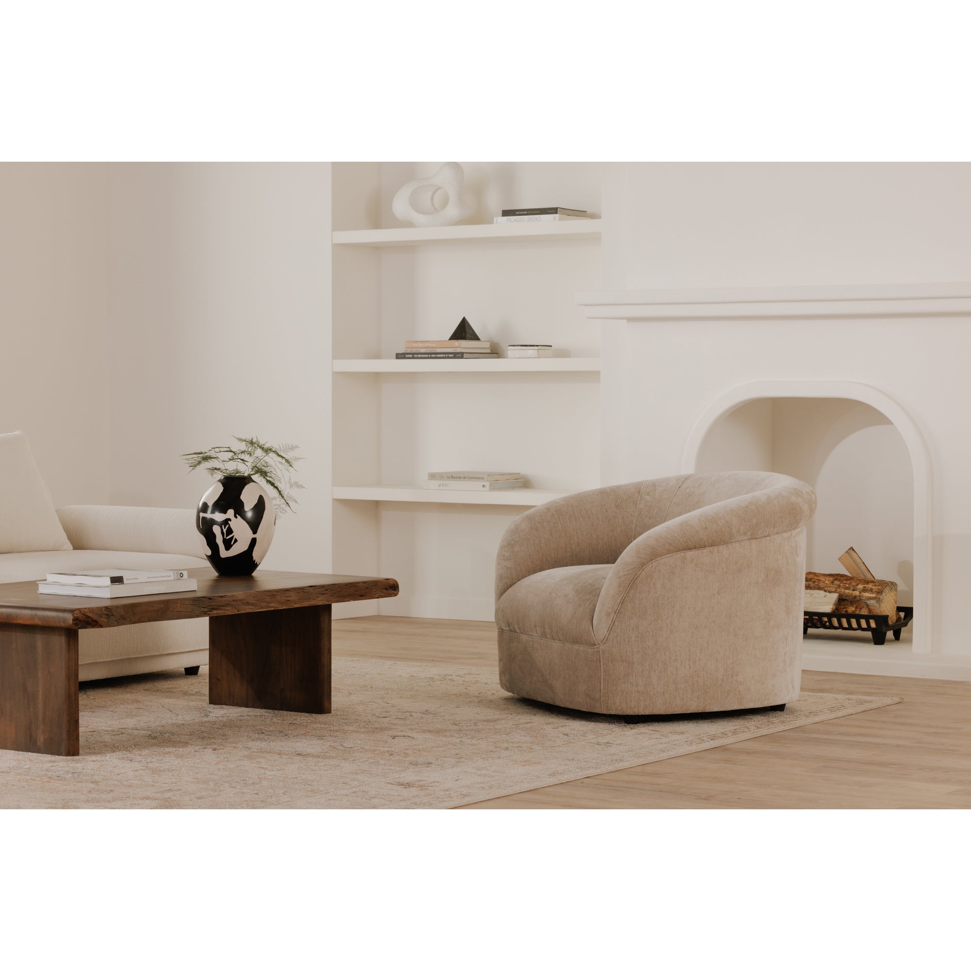 Thora Lounge Chair Beige - Central Designs