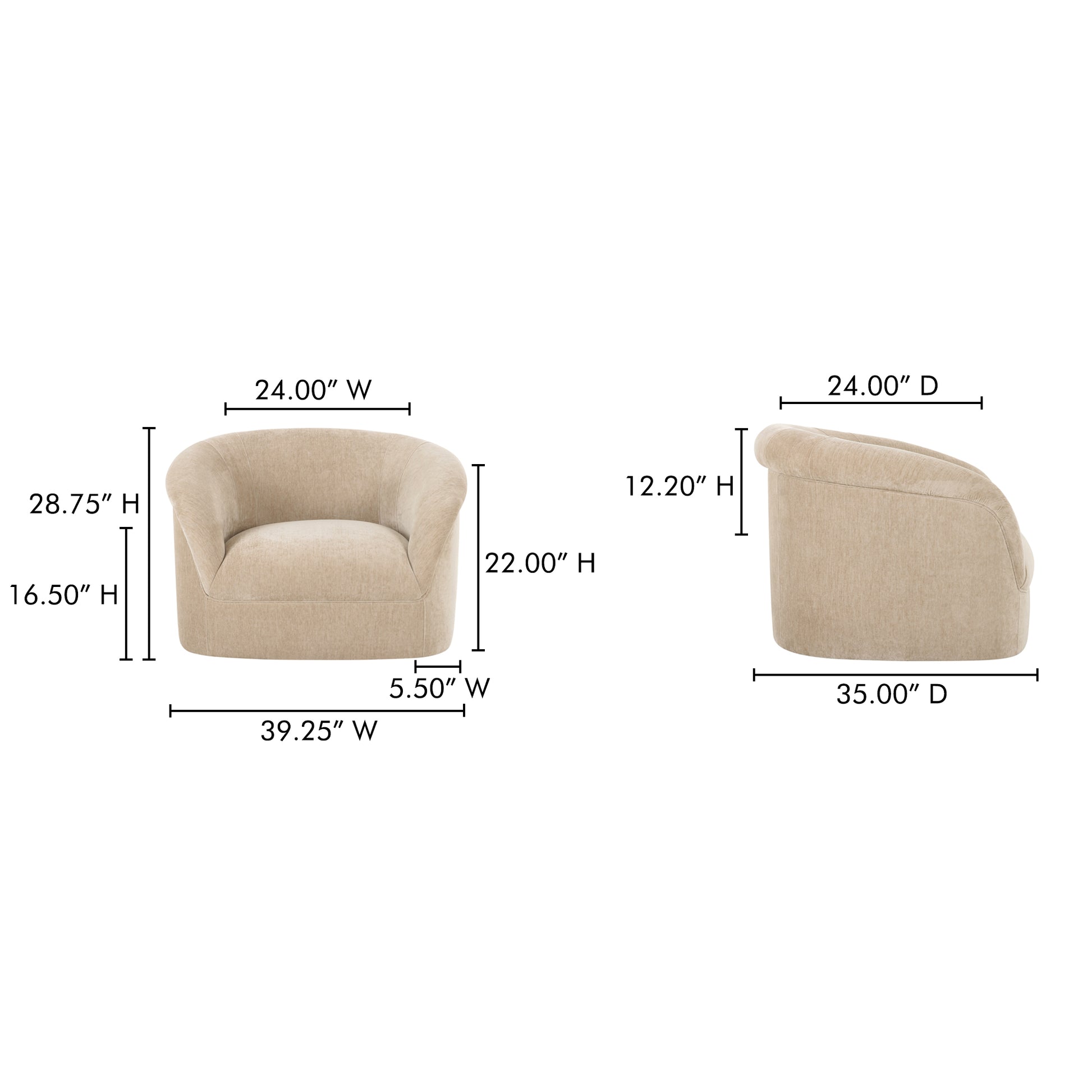 Thora Lounge Chair Beige - Central Designs