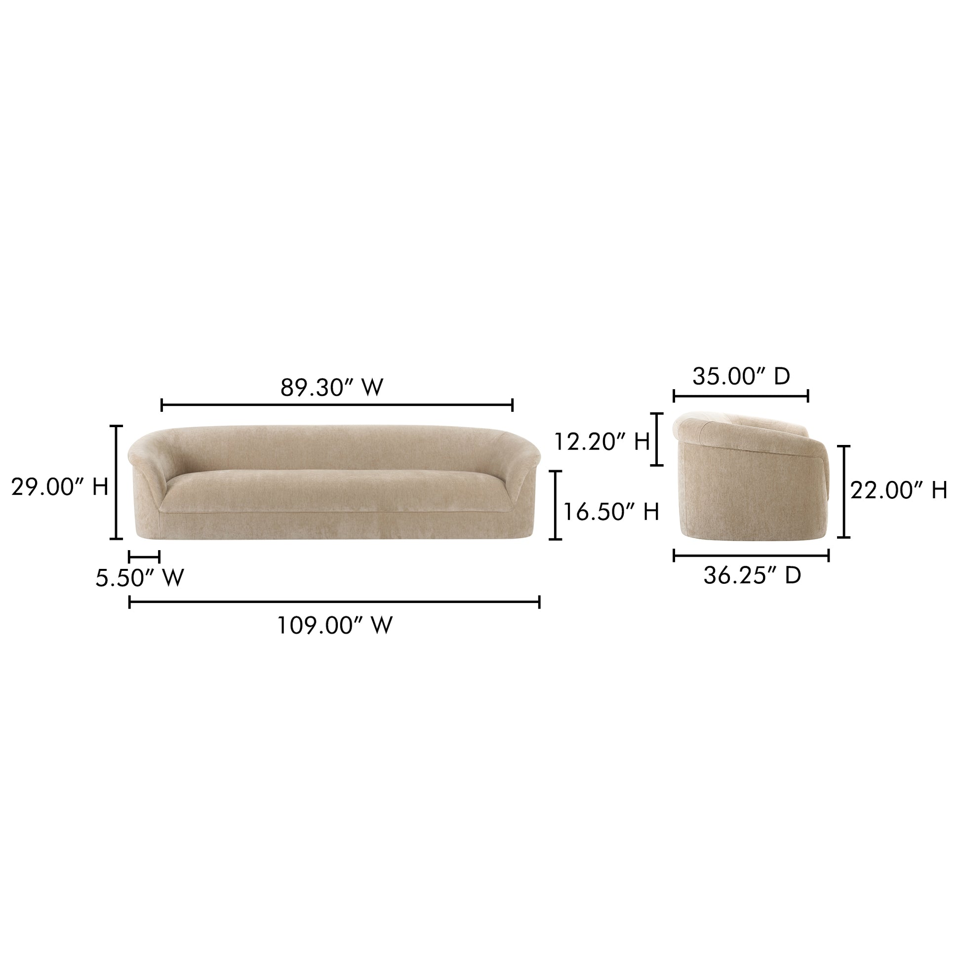 Thora Sofa Beige - Central Designs