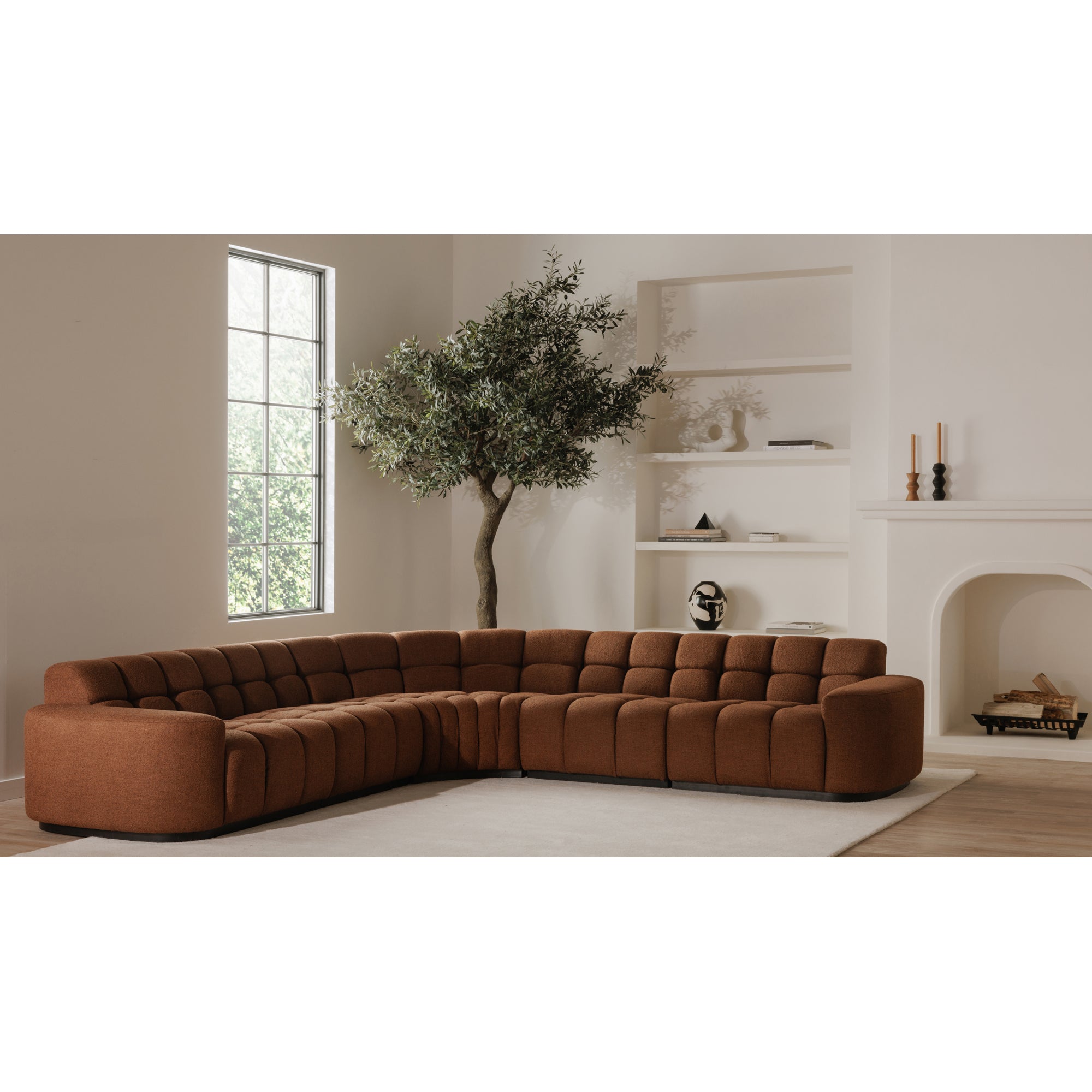 Roman L - Shaped Sectional Rust - Central Designs