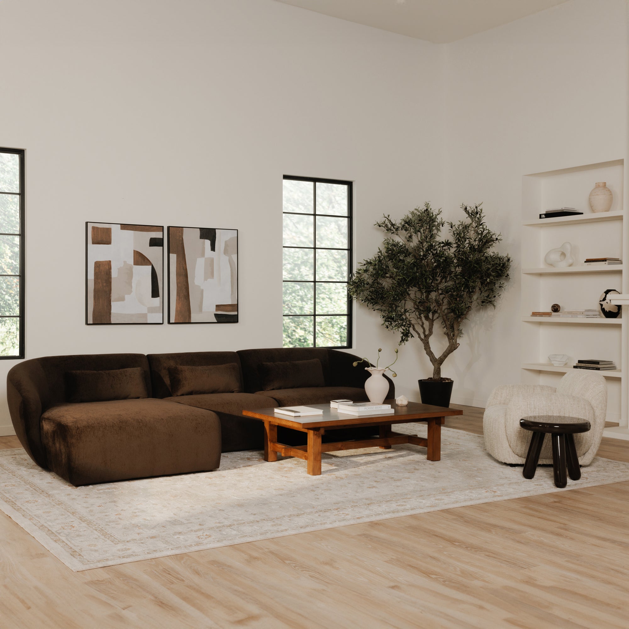 Hazel Lounge Chair Off White - Central Designs