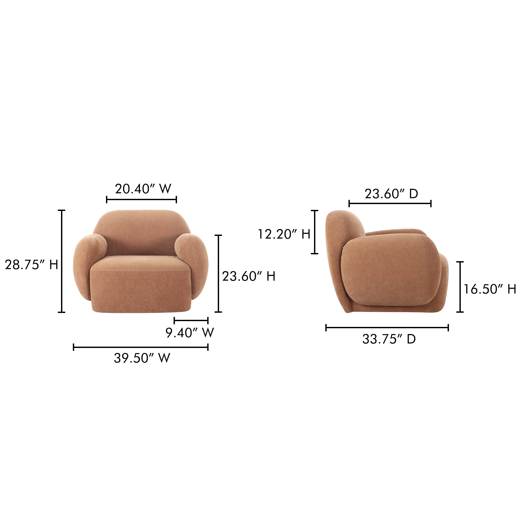 Hazel Lounge Chair Copper - Central Designs