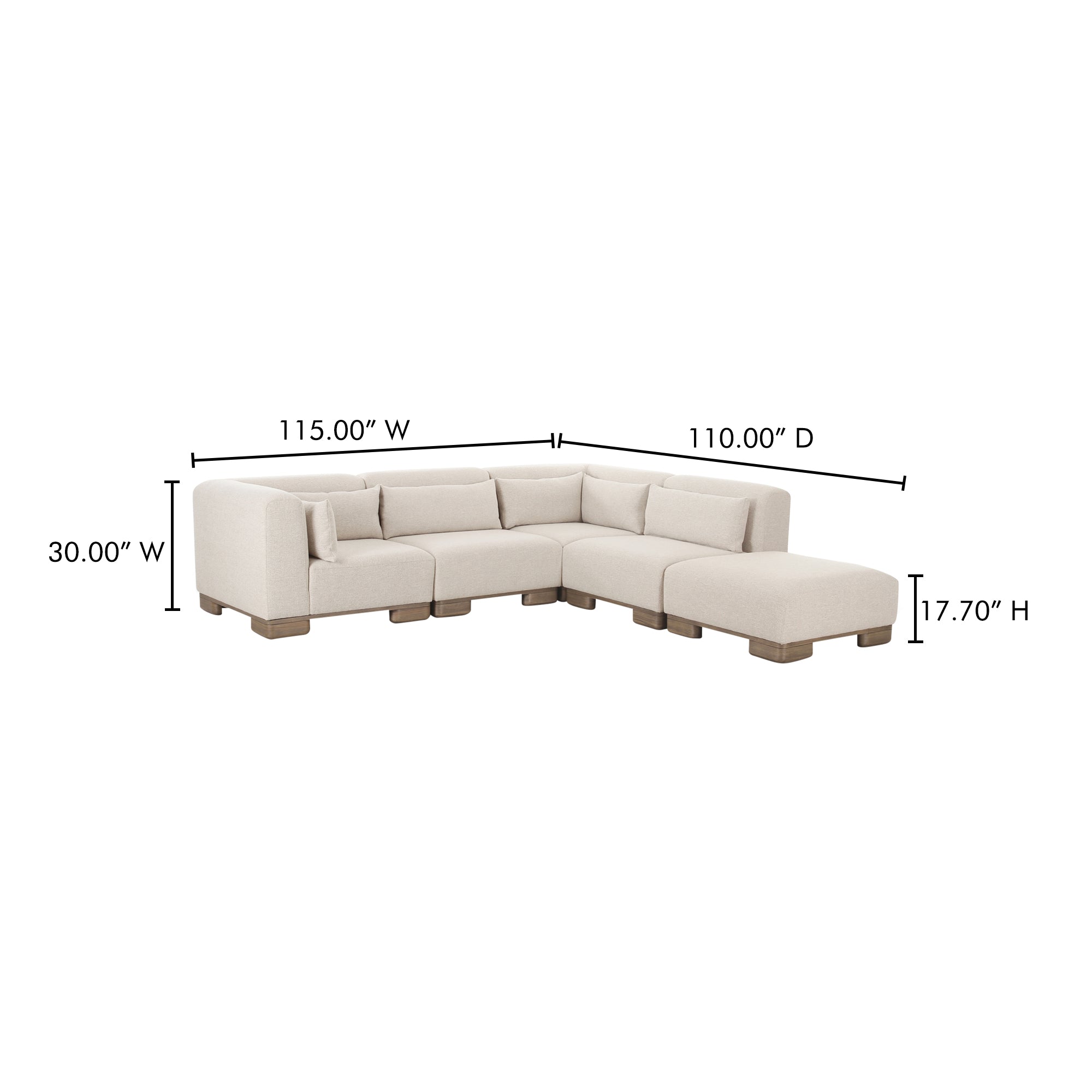 June Dream Modular Sectional Oatmeal - Central Designs