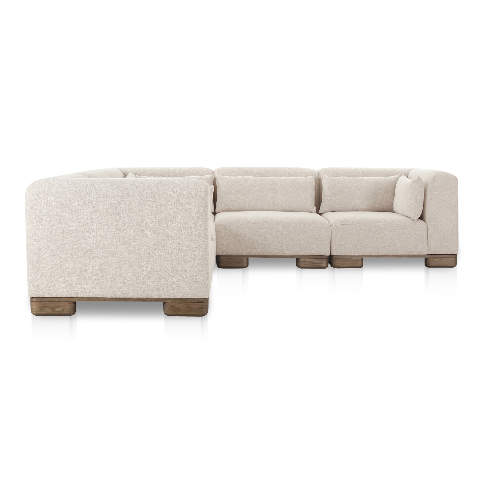 June Classic L - Shaped Modular Sectional Oatmeal - Central Designs