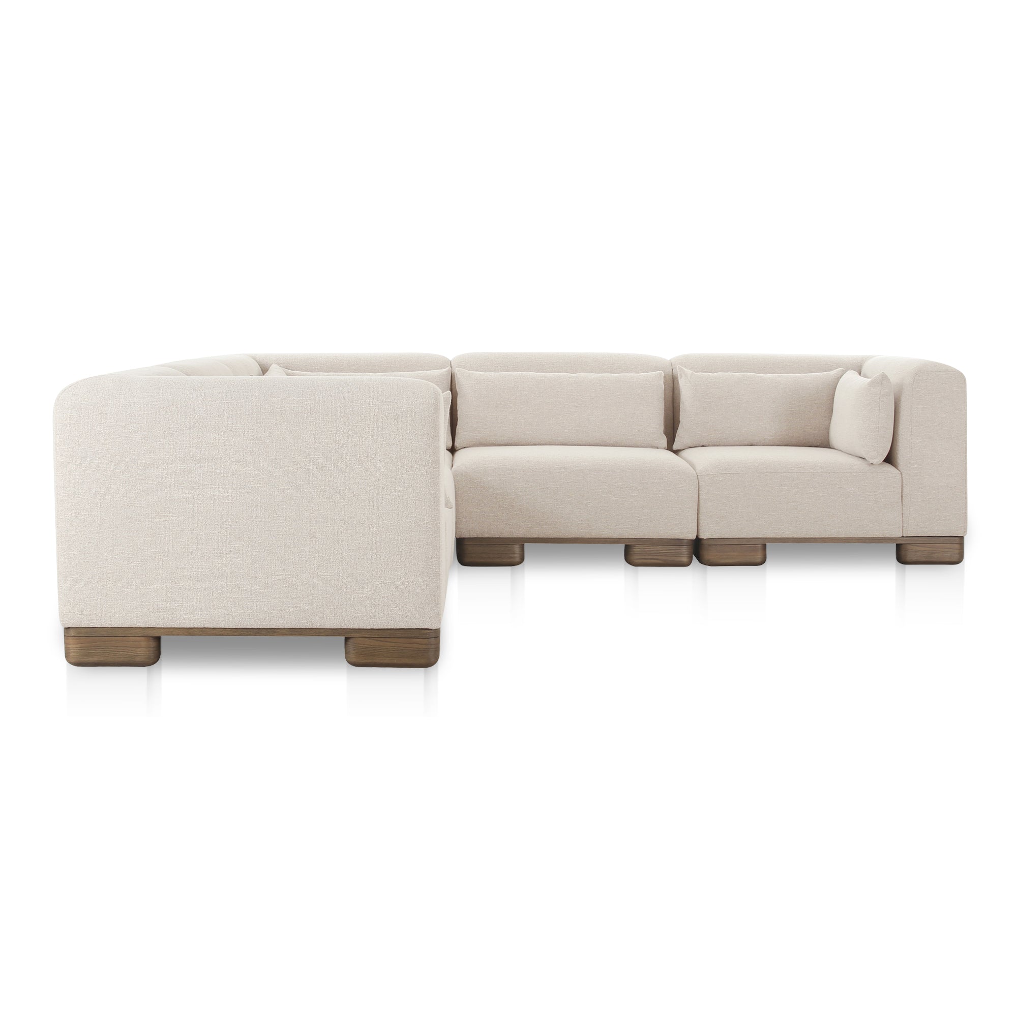 June Classic L - Shaped Modular Sectional Oatmeal - Central Designs