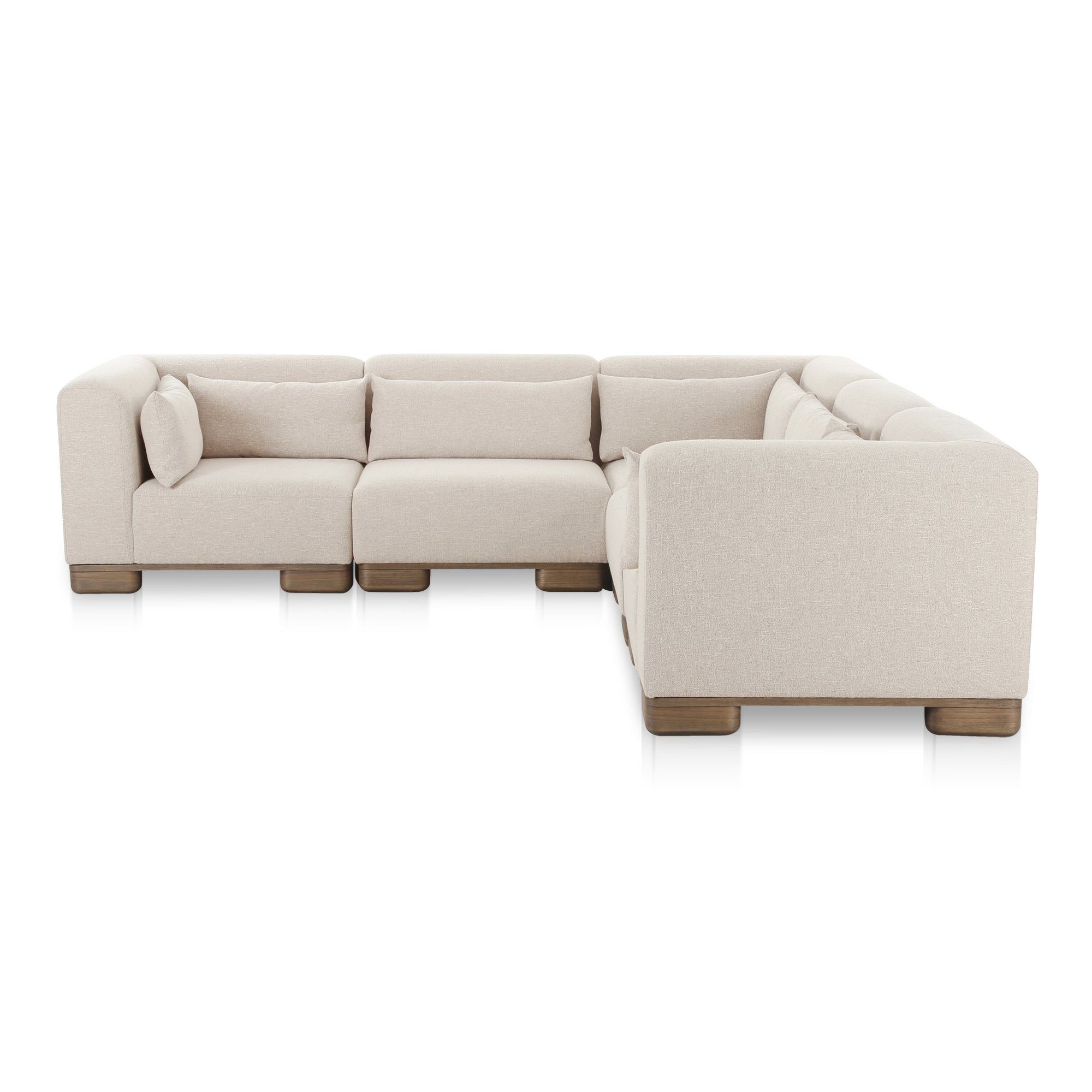 June Classic L - Shaped Modular Sectional Oatmeal - Central Designs