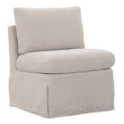 Fable Slipcover Dining Slipper Chair Beige - Central Designs