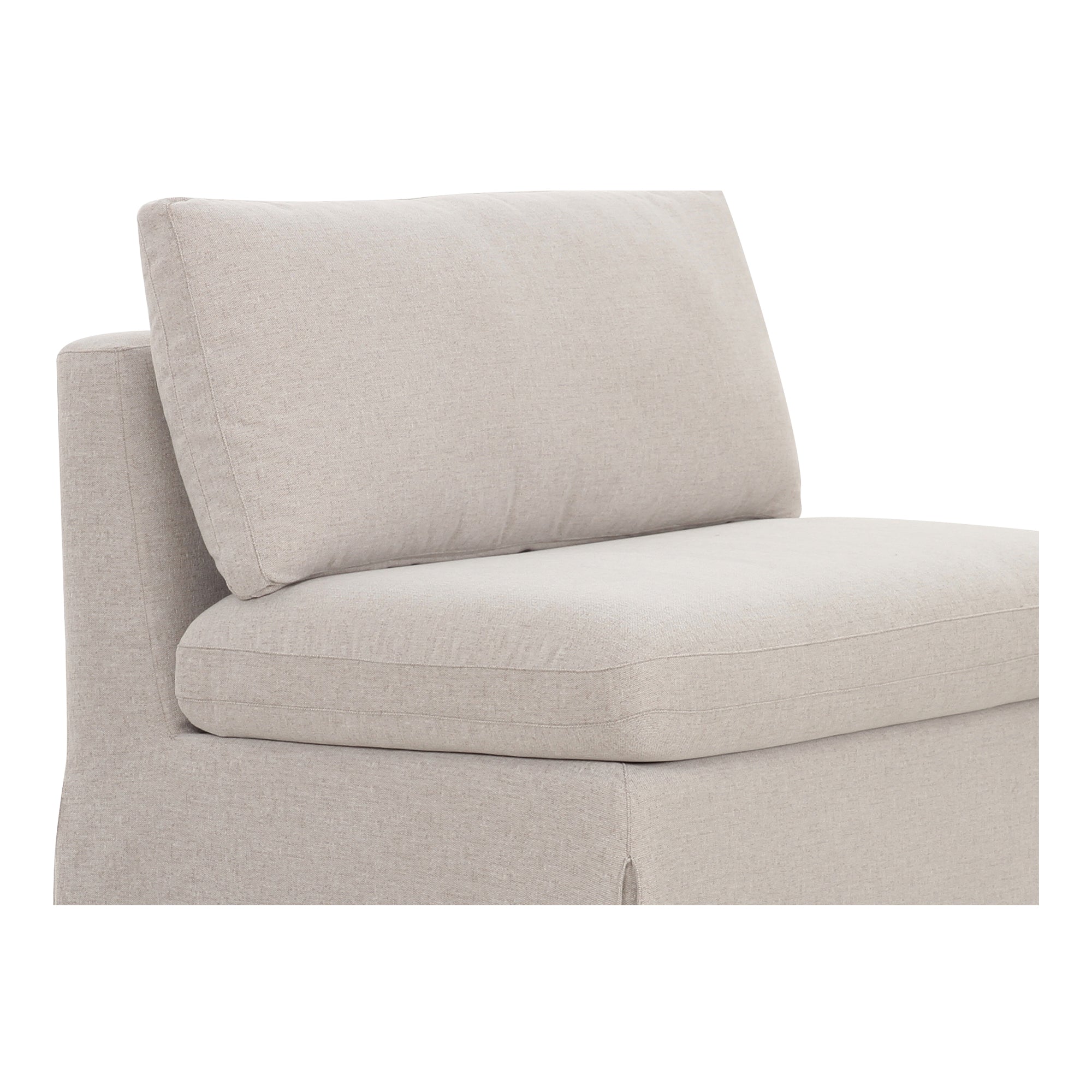 Fable Slipcover Dining Chair and Half Beige - Central Designs