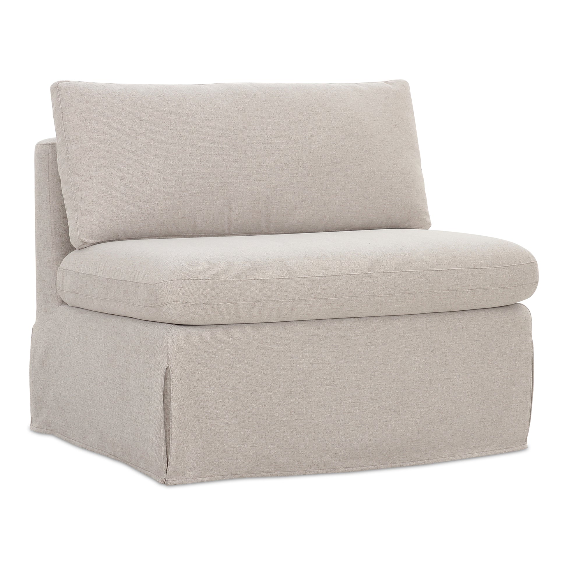 Fable Slipcover Dining Chair and Half Beige - Central Designs