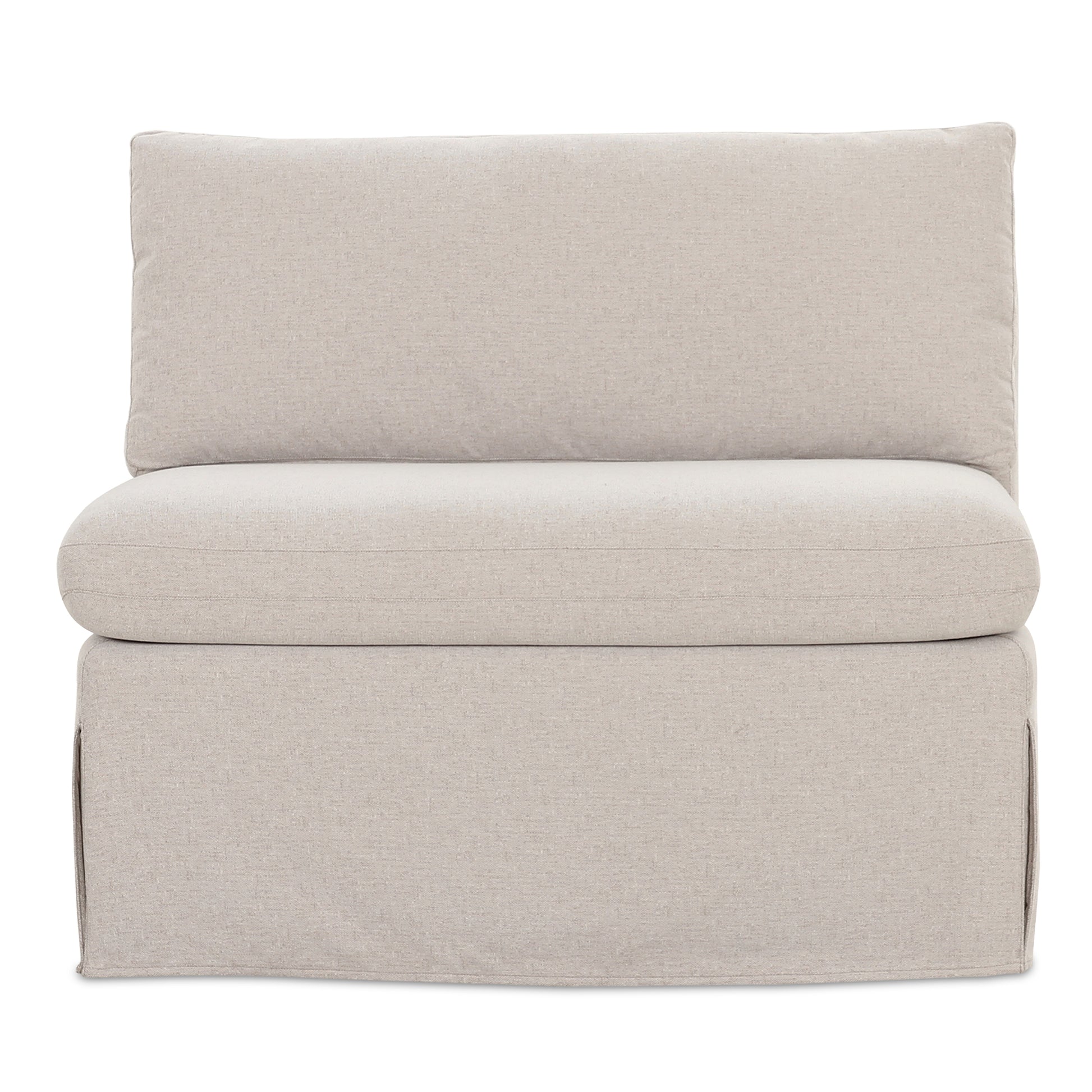 Fable Slipcover Dining Chair and Half Beige - Central Designs
