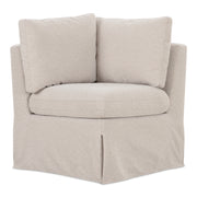 Fable Slipcover Dining Corner Chair Beige - Central Designs