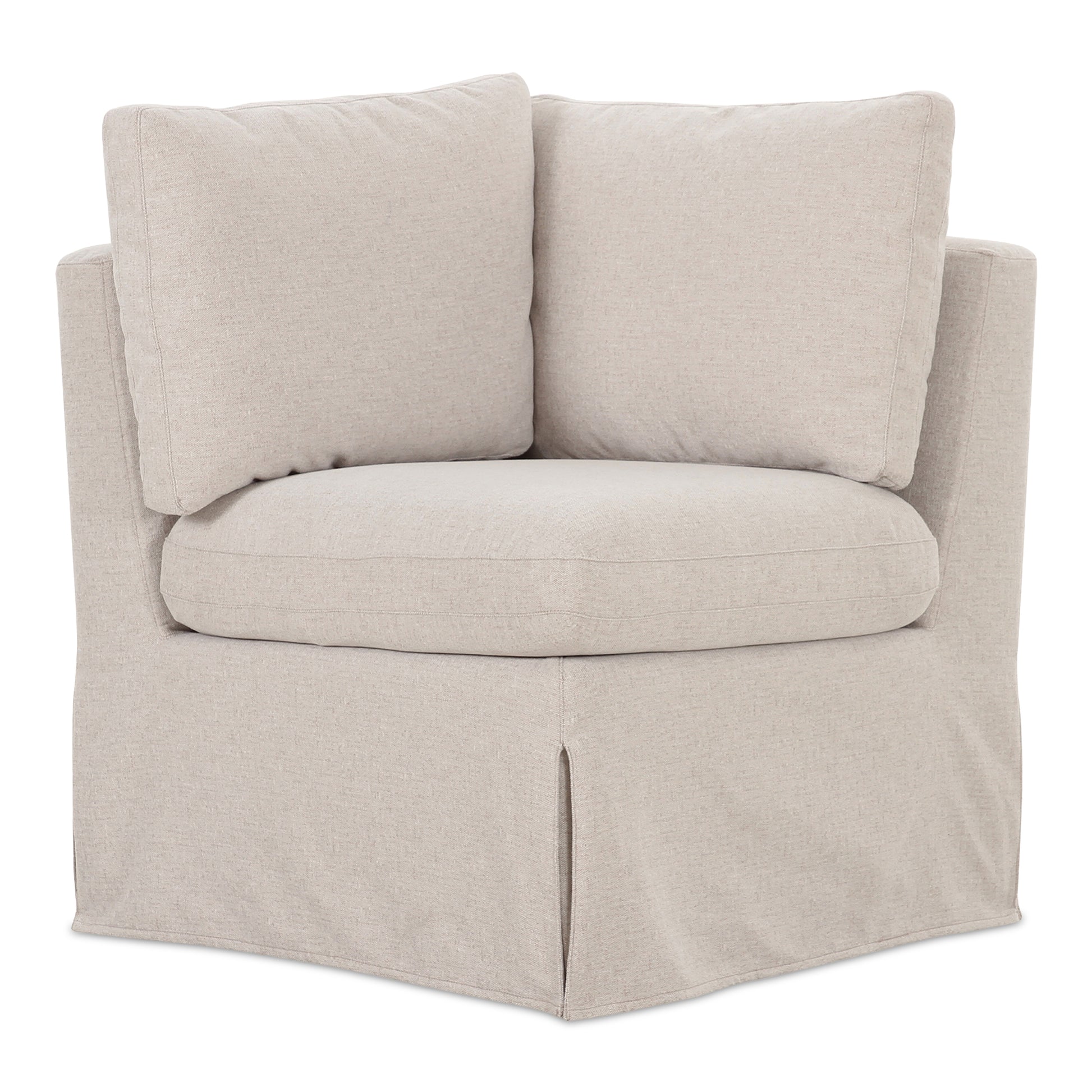 Fable Slipcover Dining Corner Chair Beige - Central Designs