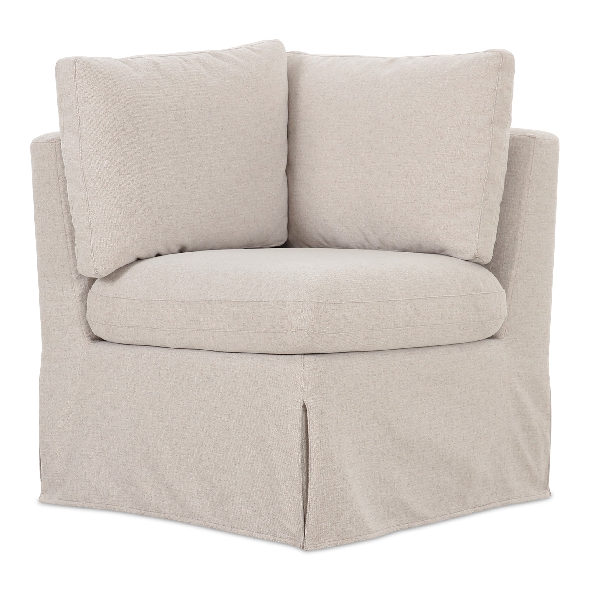 Fable Slipcover Dining Corner Chair Beige - Central Designs