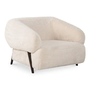 Devlin Lounge Chair Cream Faux Fur - Central Designs