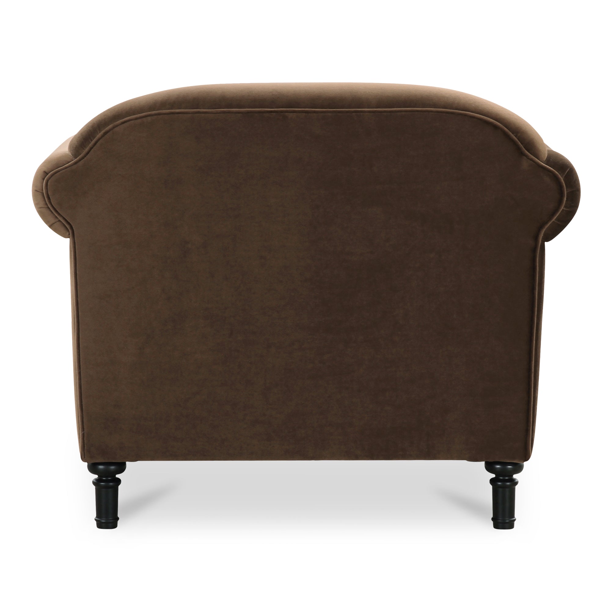 Harmony Accent Chair Dark Brown Faux Mohair - Central Designs