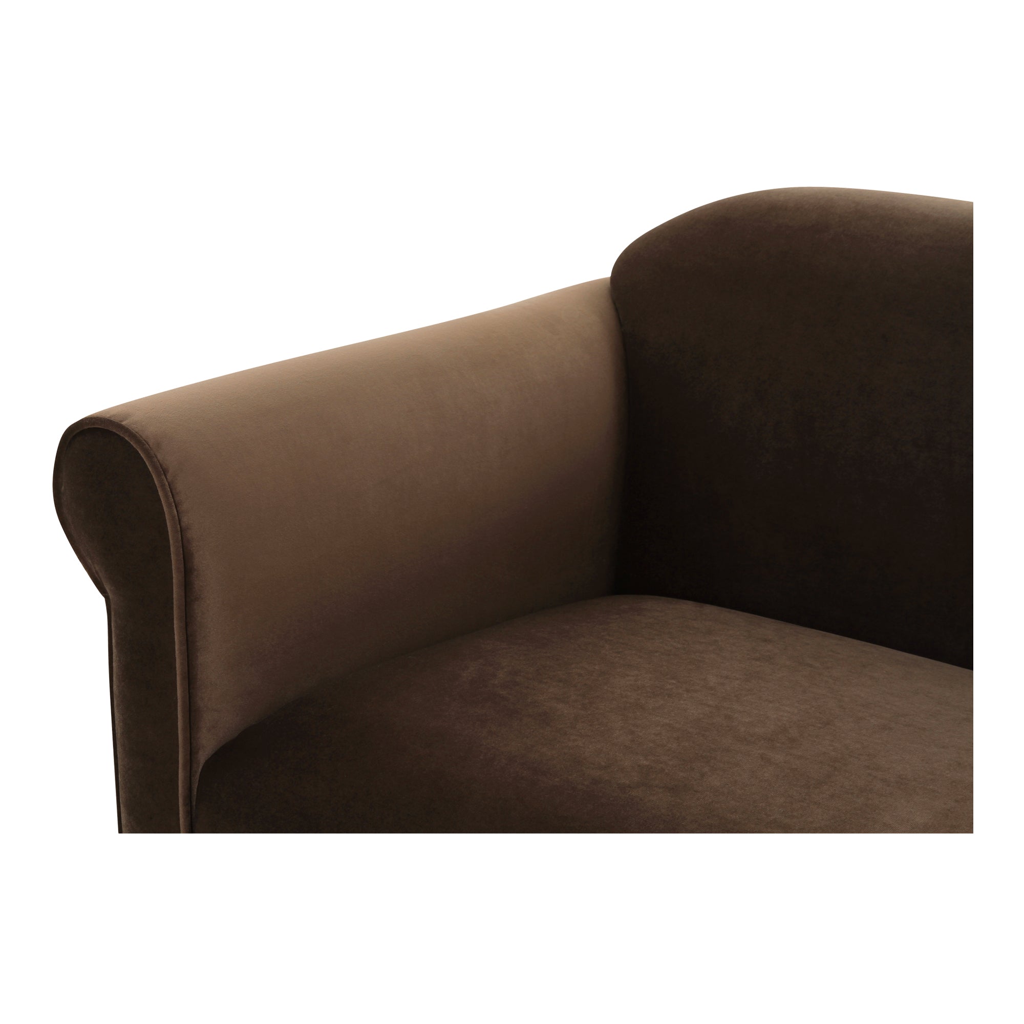Harmony Accent Chair Dark Brown Faux Mohair - Central Designs