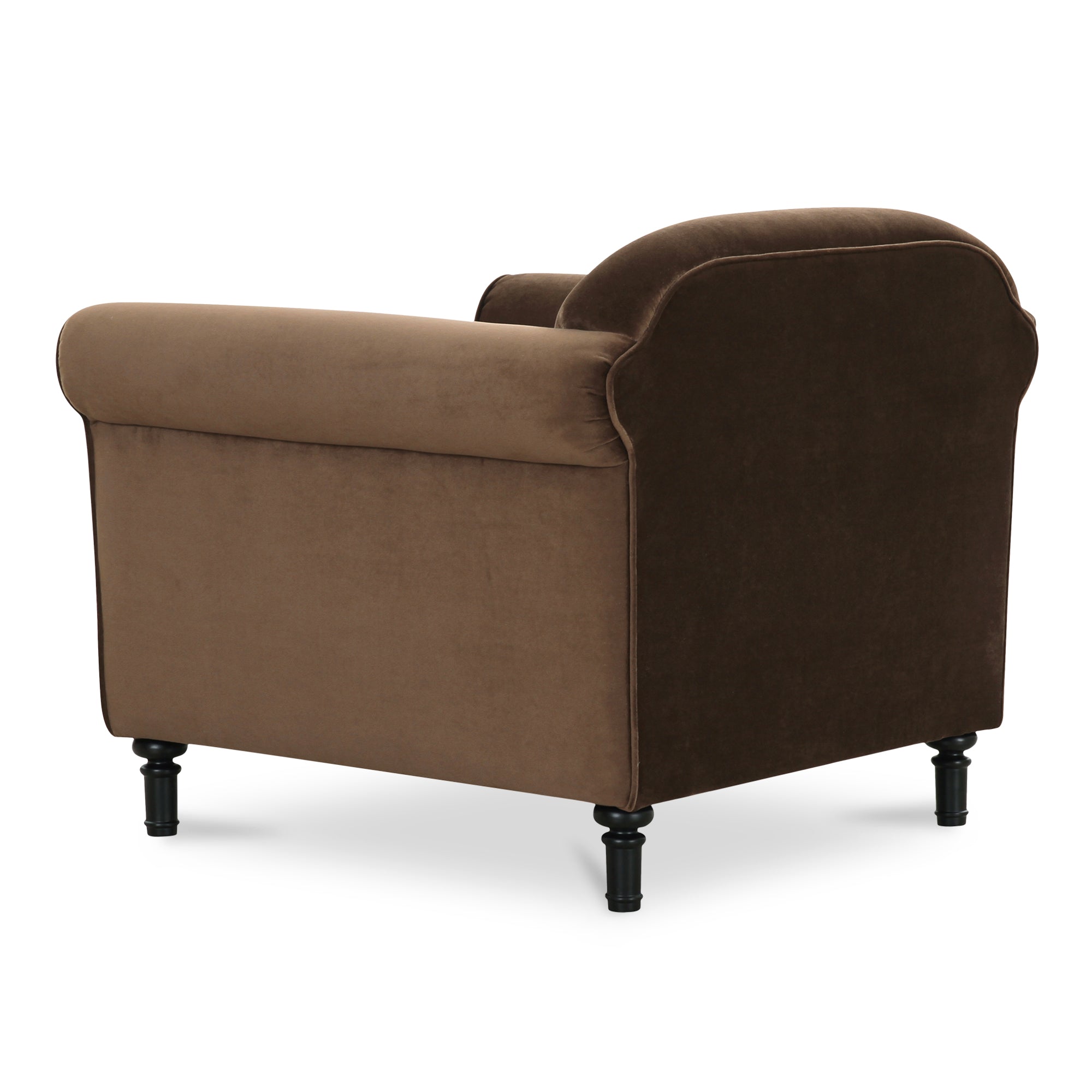 Harmony Accent Chair Dark Brown Faux Mohair - Central Designs