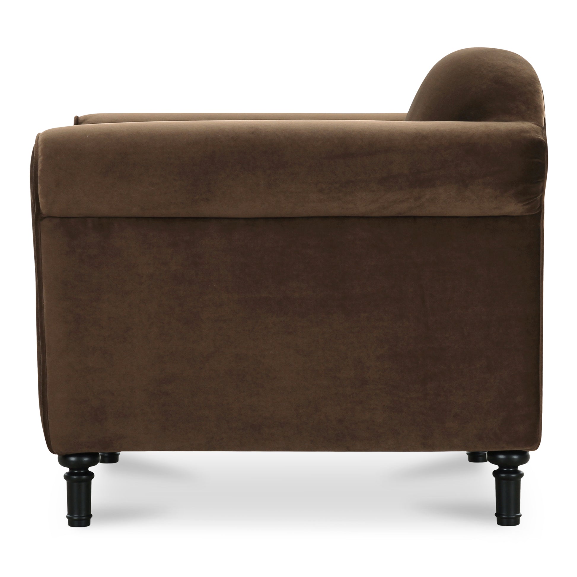 Harmony Accent Chair Dark Brown Faux Mohair - Central Designs