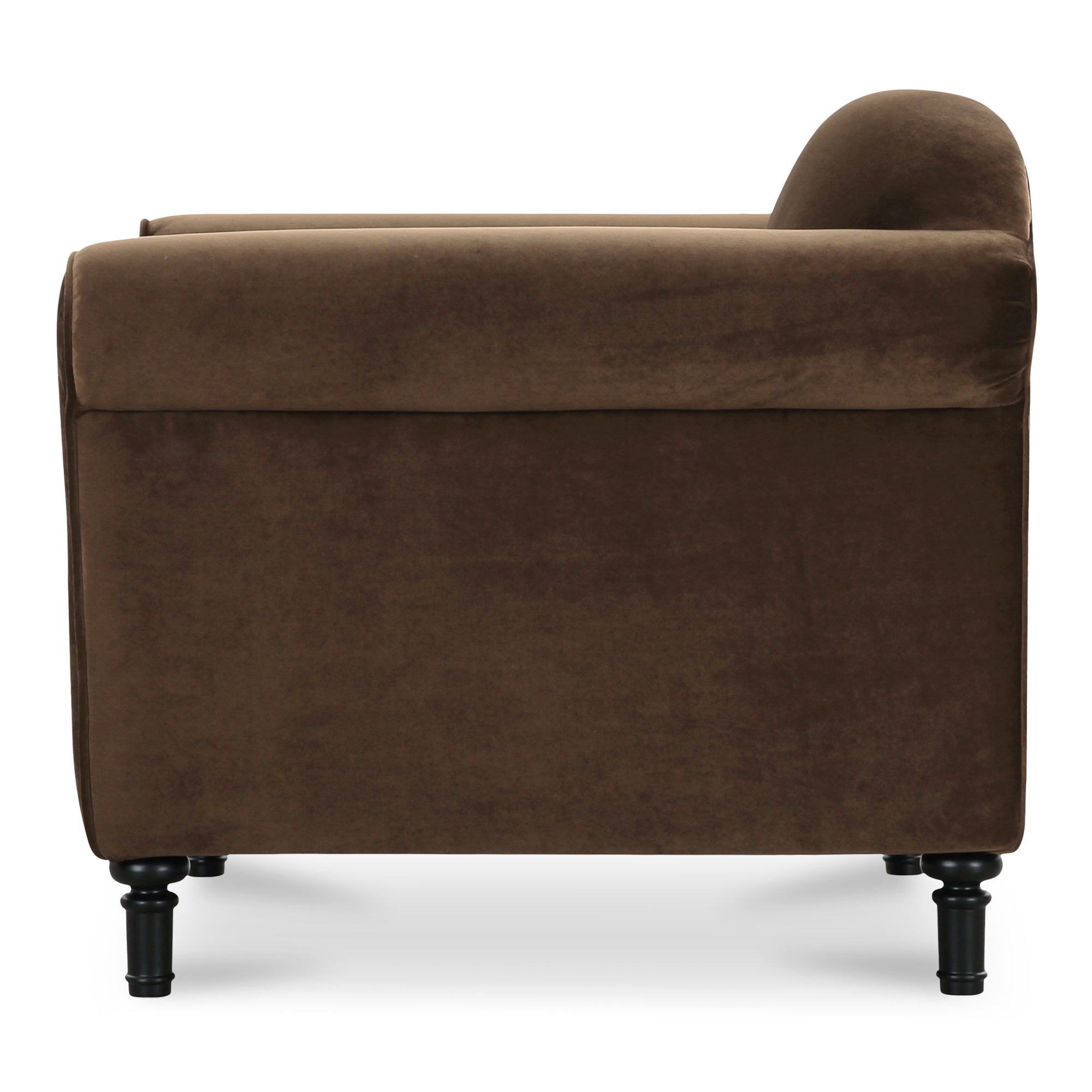 Harmony Accent Chair Dark Brown Faux Mohair - Central Designs