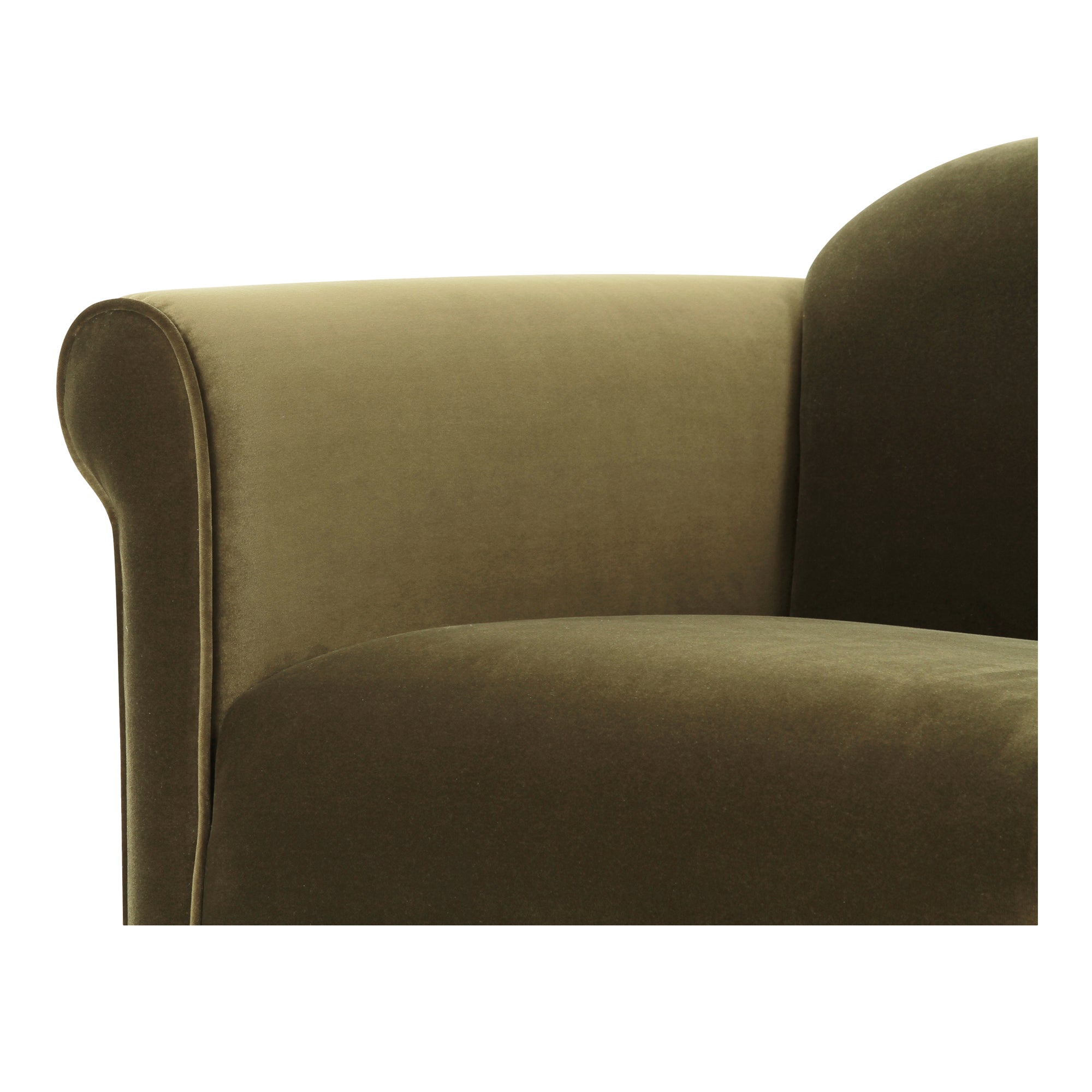 Harmony Accent Chair Dark Green Faux Mohair - Central Designs
