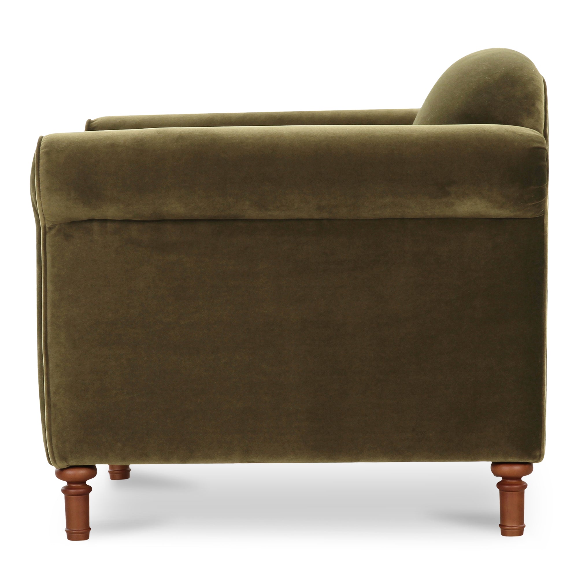 Harmony Accent Chair Dark Green Faux Mohair - Central Designs
