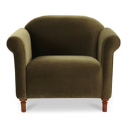 Harmony Accent Chair Dark Green Faux Mohair - Central Designs