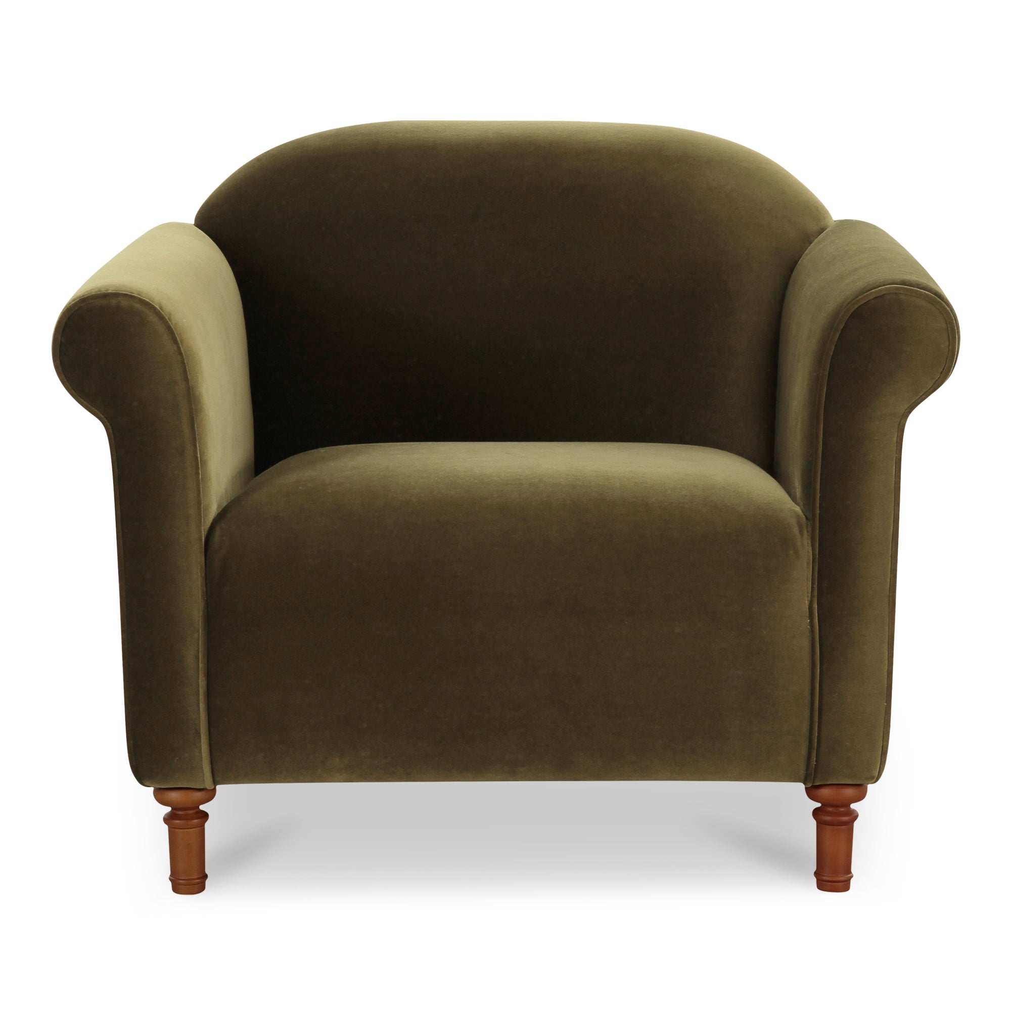 Harmony Accent Chair Dark Green Faux Mohair - Central Designs