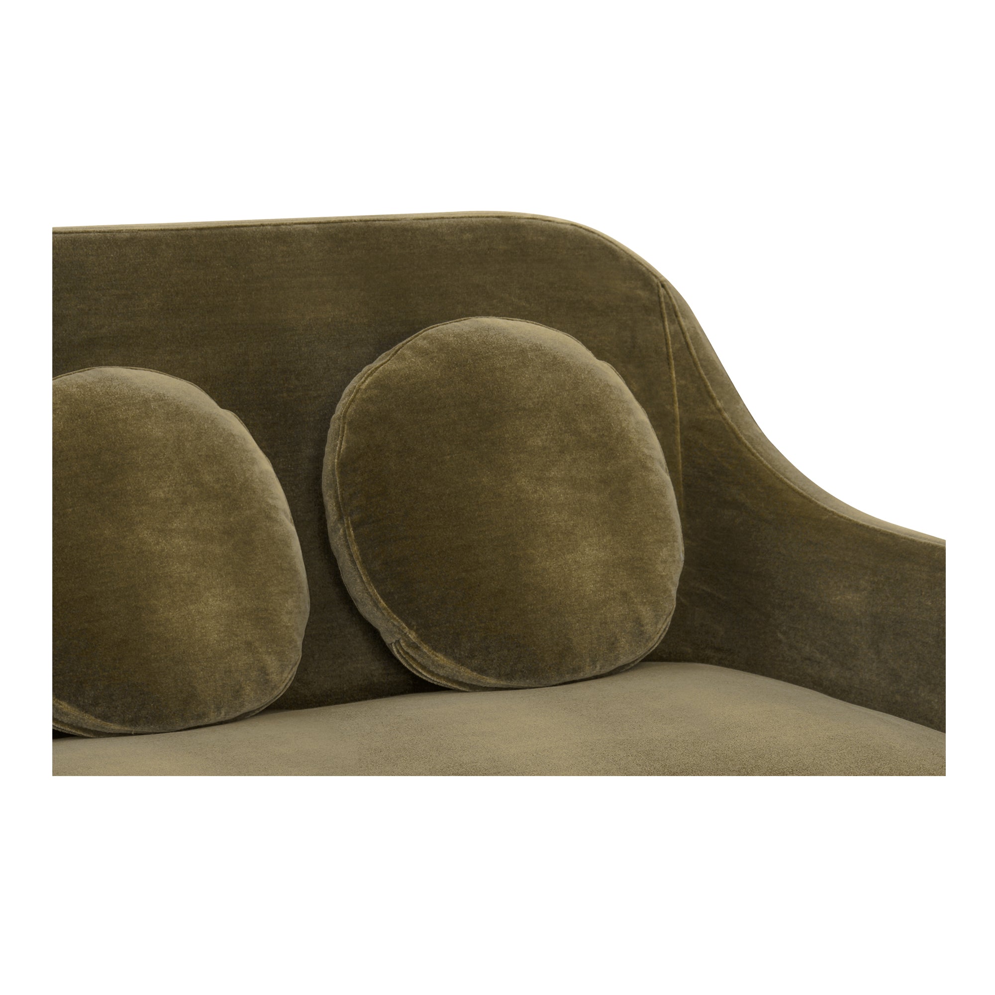 Rialto Sofa Dark Green Faux Mohair - Central Designs