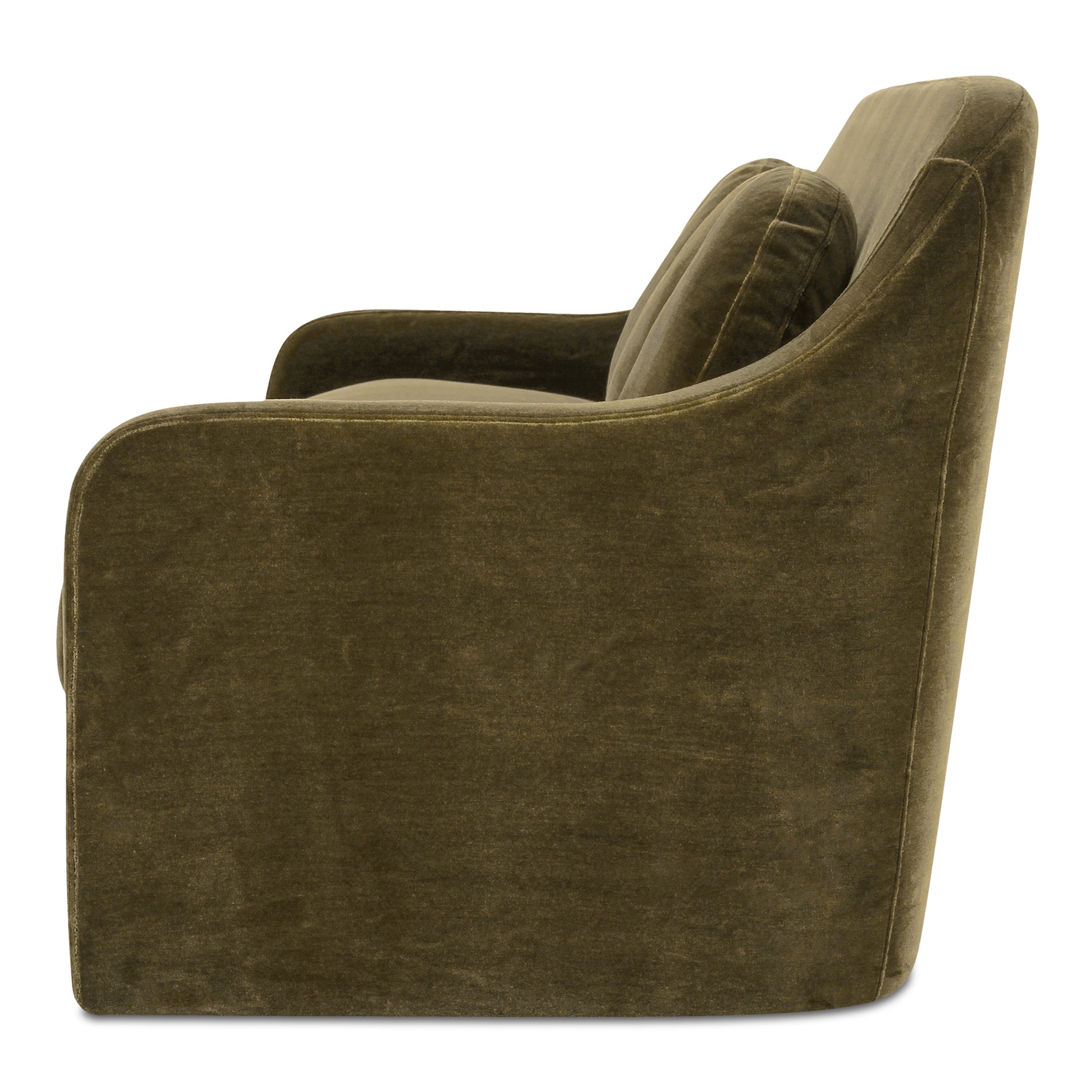 Rialto Sofa Dark Green Faux Mohair - Central Designs