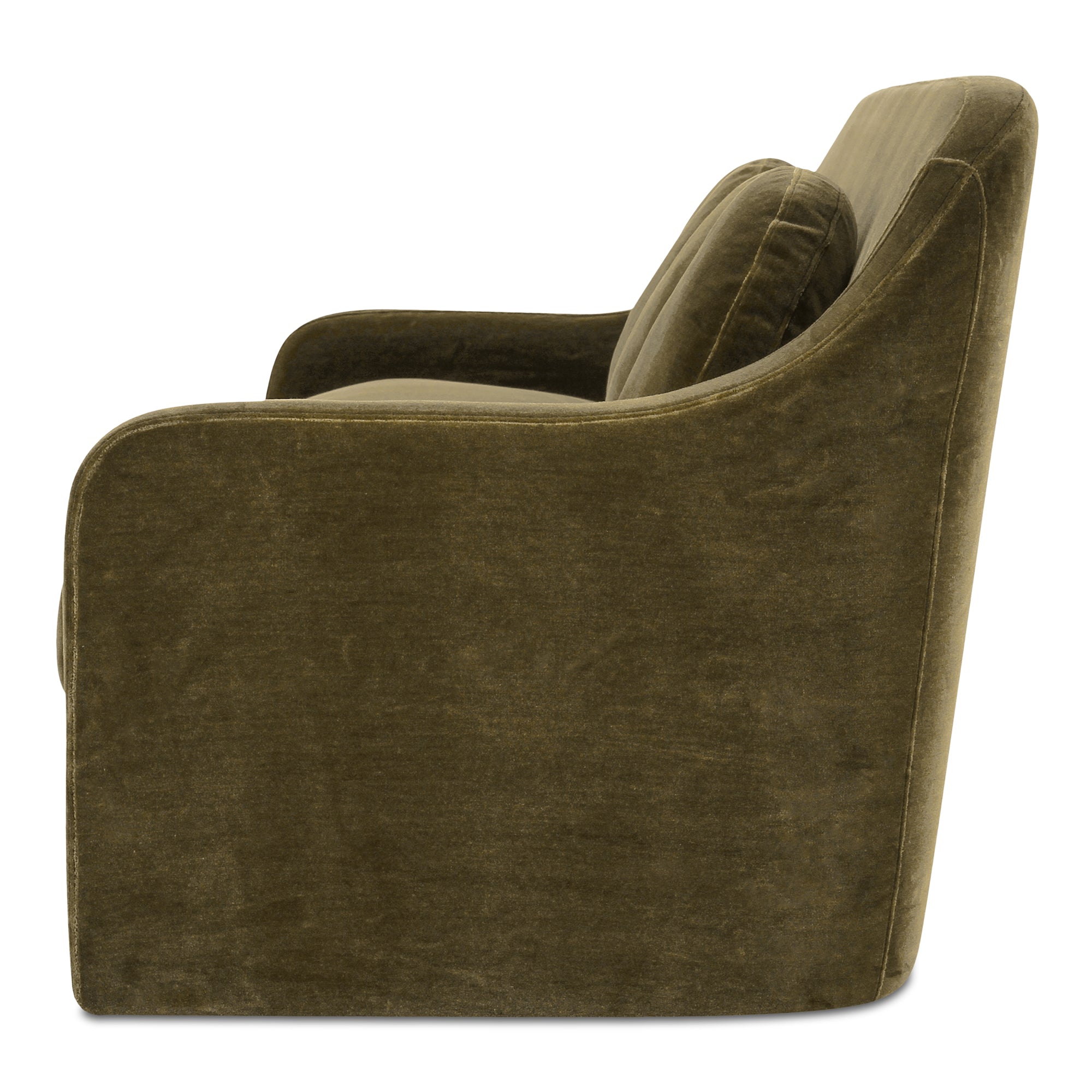 Rialto Sofa Dark Green Faux Mohair - Central Designs