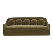 Rialto Sofa Dark Green Faux Mohair - Central Designs
