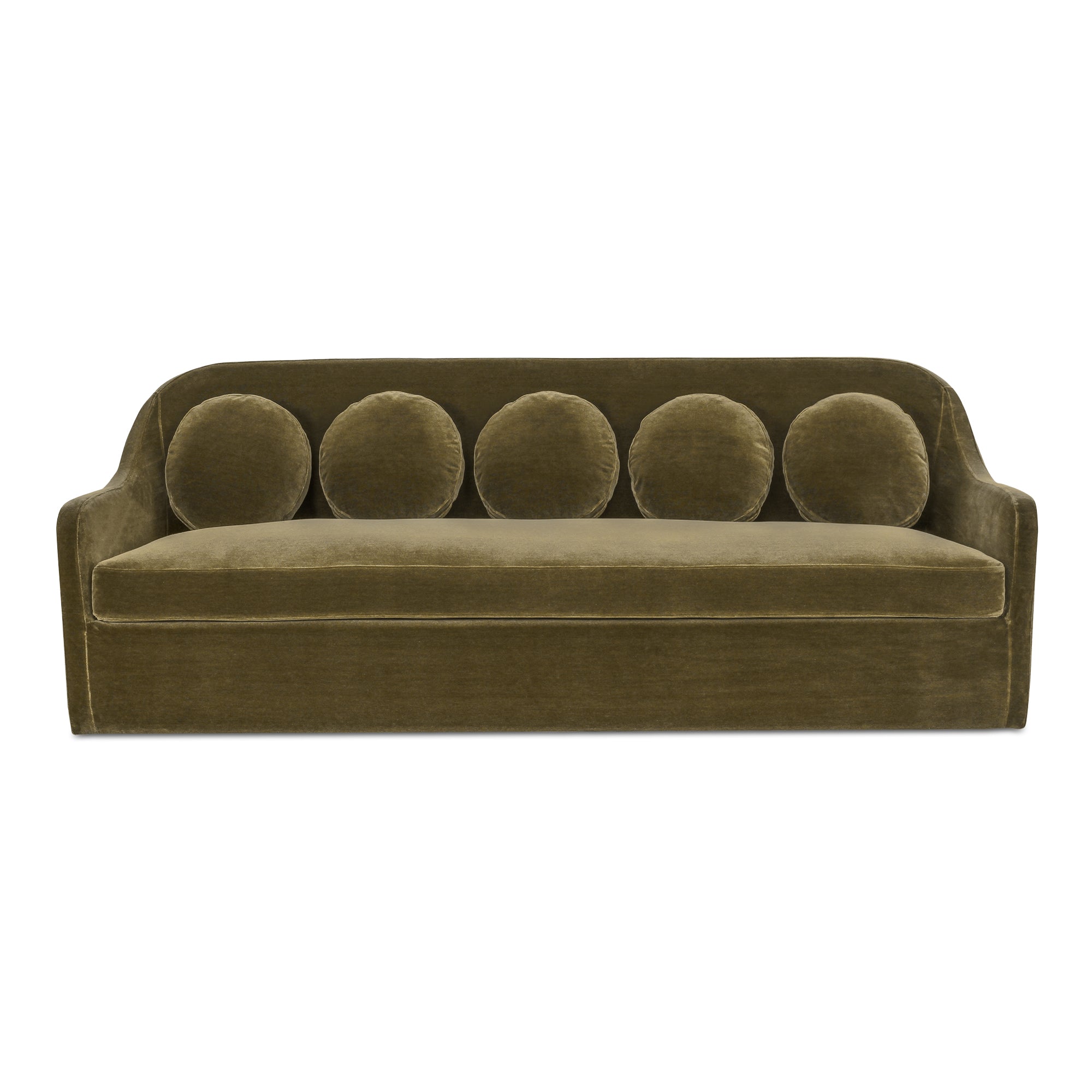 Rialto Sofa Dark Green Faux Mohair - Central Designs
