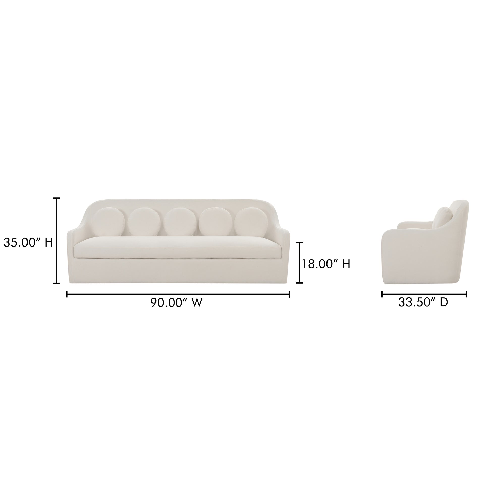 Rialto Sofa White - Central Designs