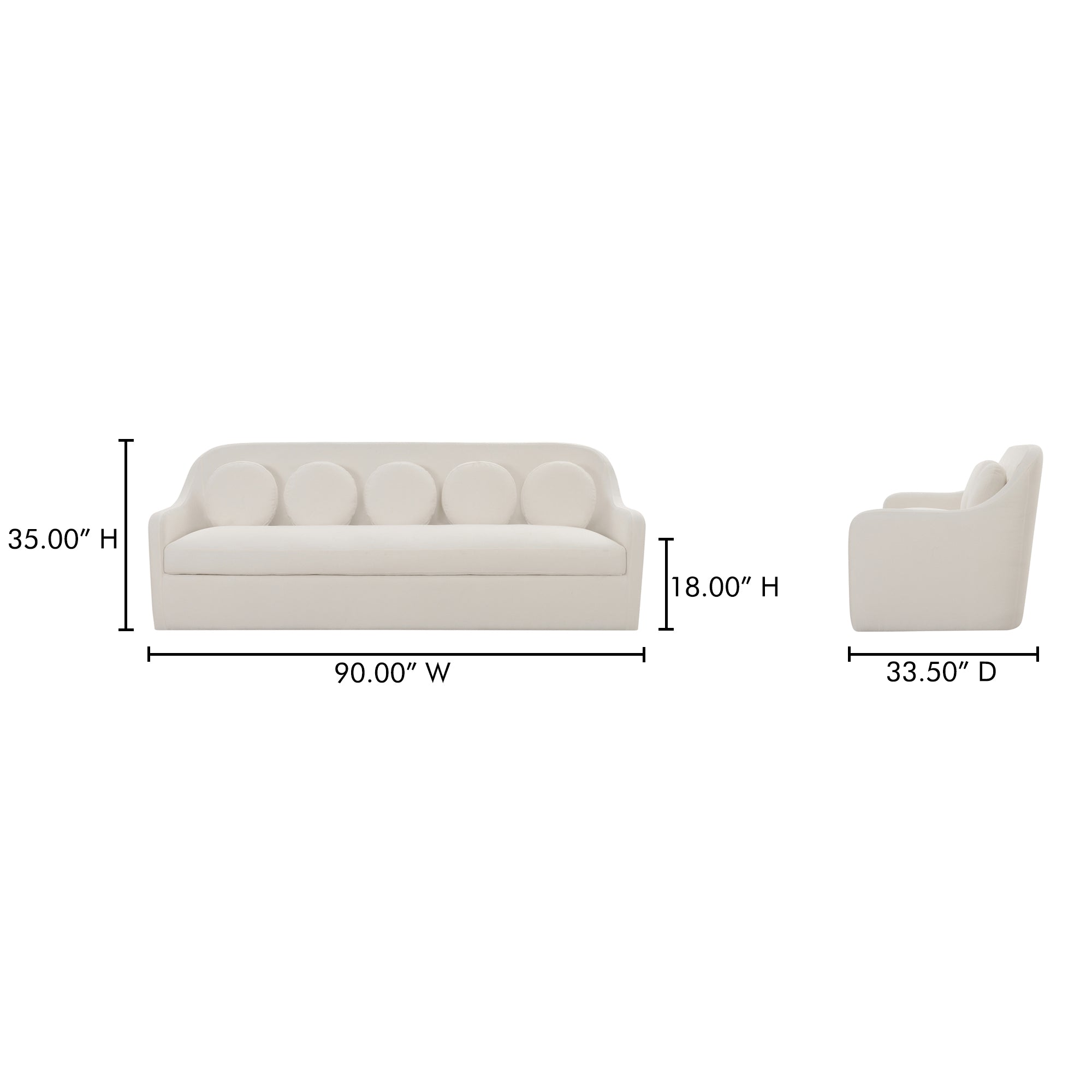 Rialto Sofa White - Central Designs