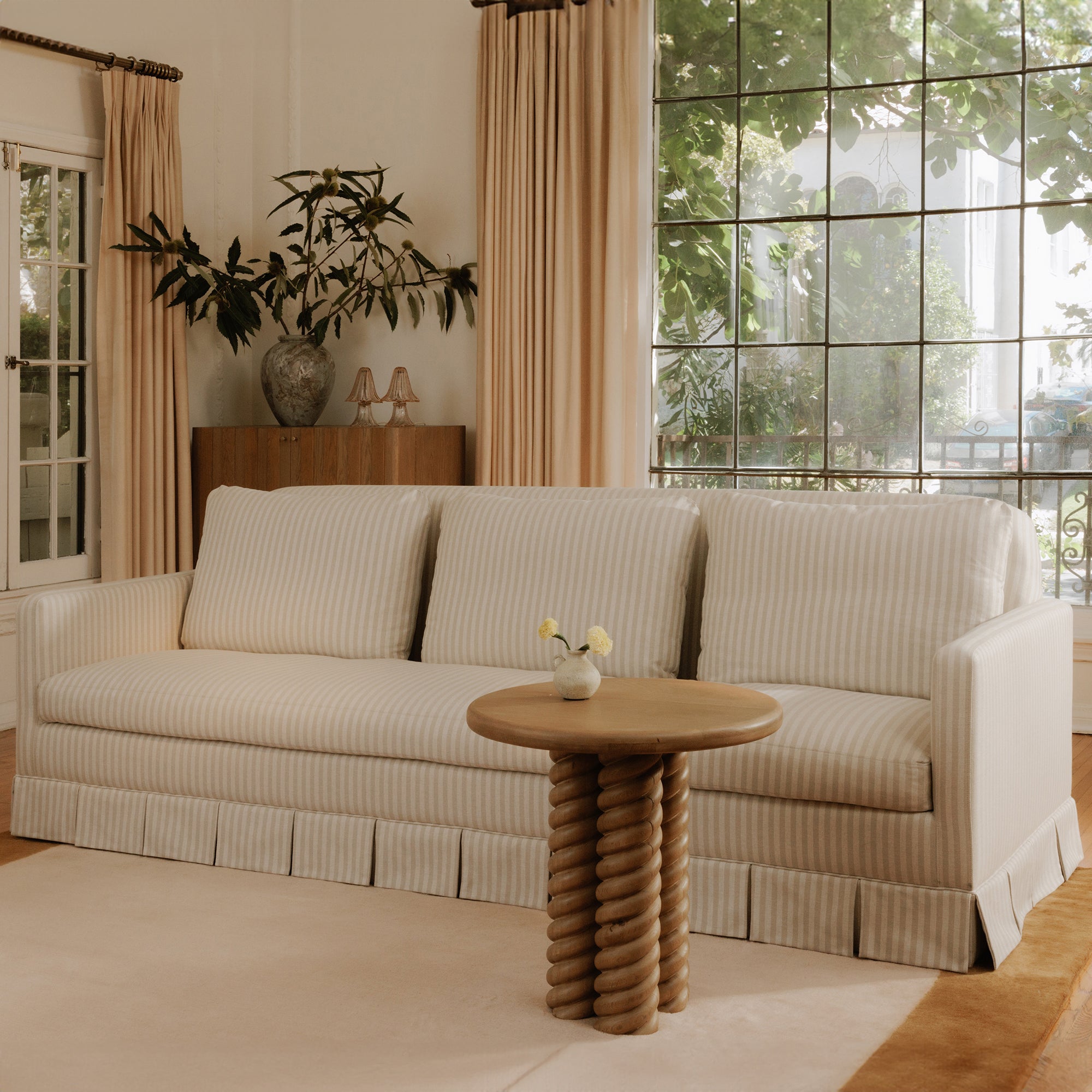 Pellicano Sofa Beige Stripe - Central Designs