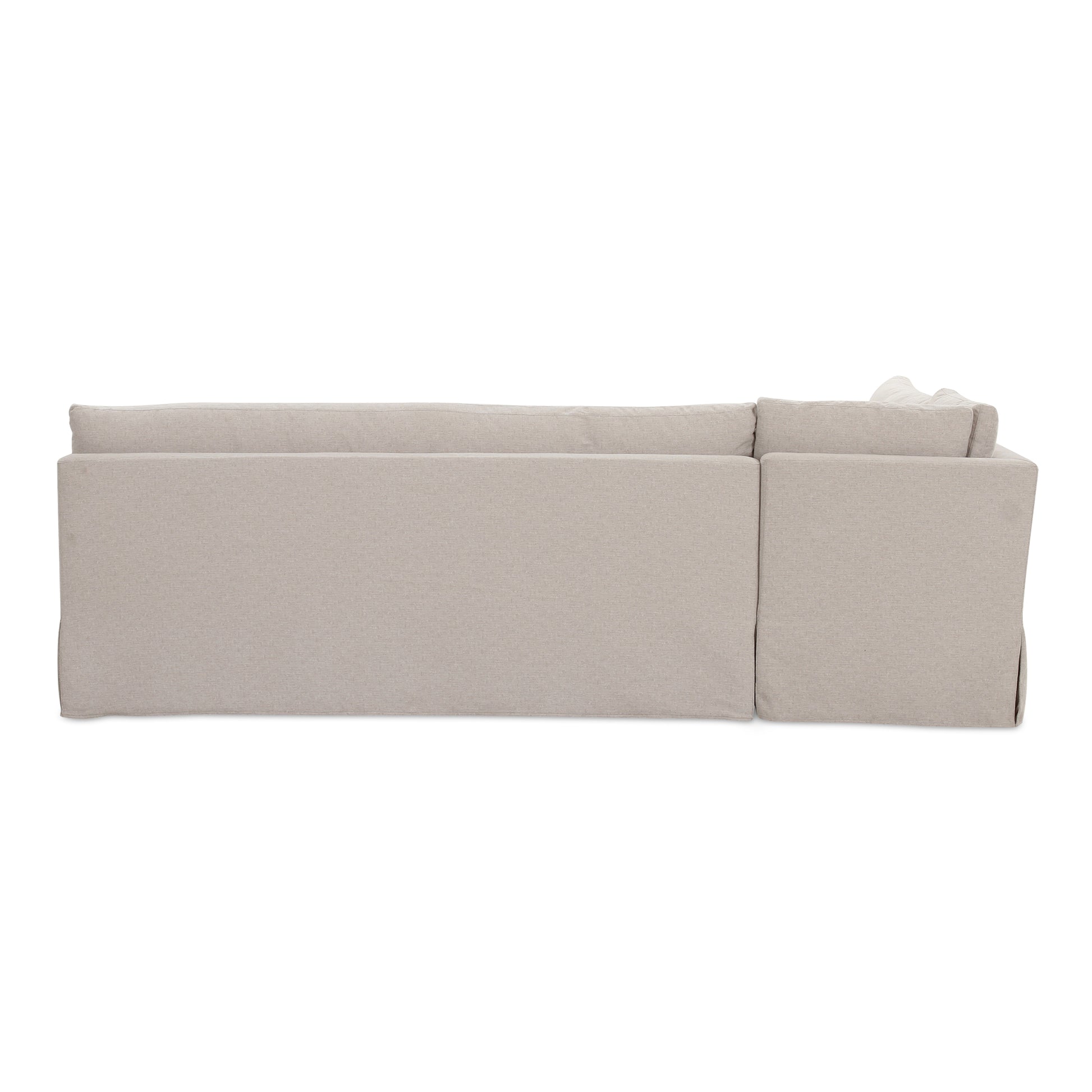 Fable Slipcover Dining Banquette L - Shape Beige 100.5 in. - Central Designs