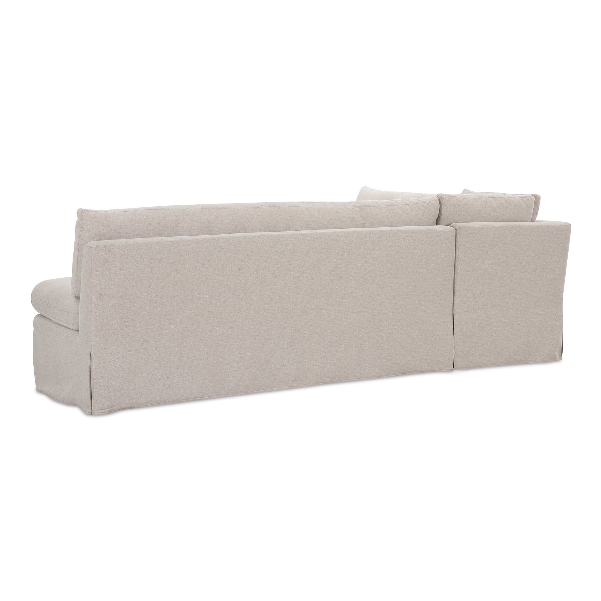 Fable Slipcover Dining Banquette L - Shape Beige 100.5 in. - Central Designs