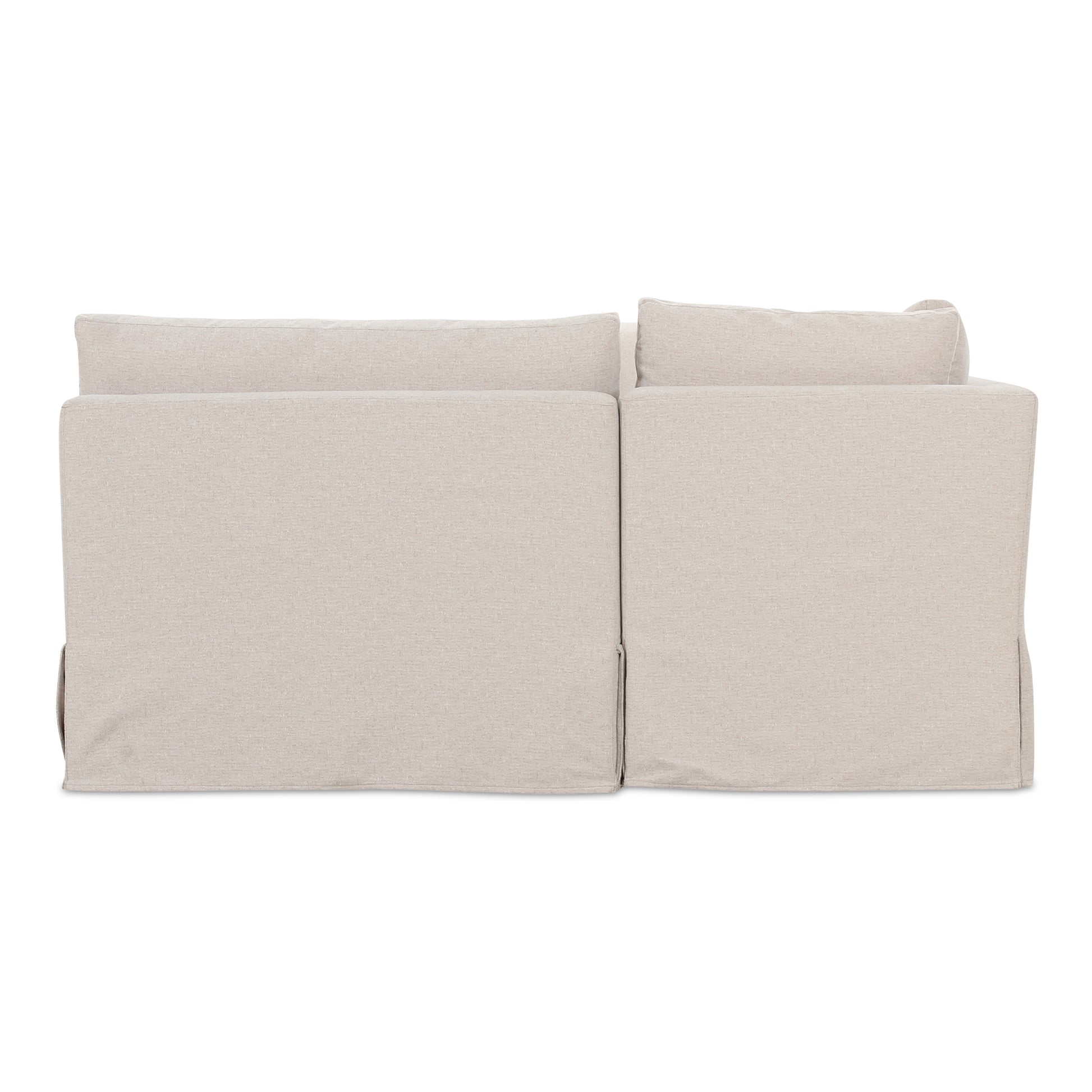 Fable Slipcover Dining Banquette U - Shape Beige 129 in. - Central Designs