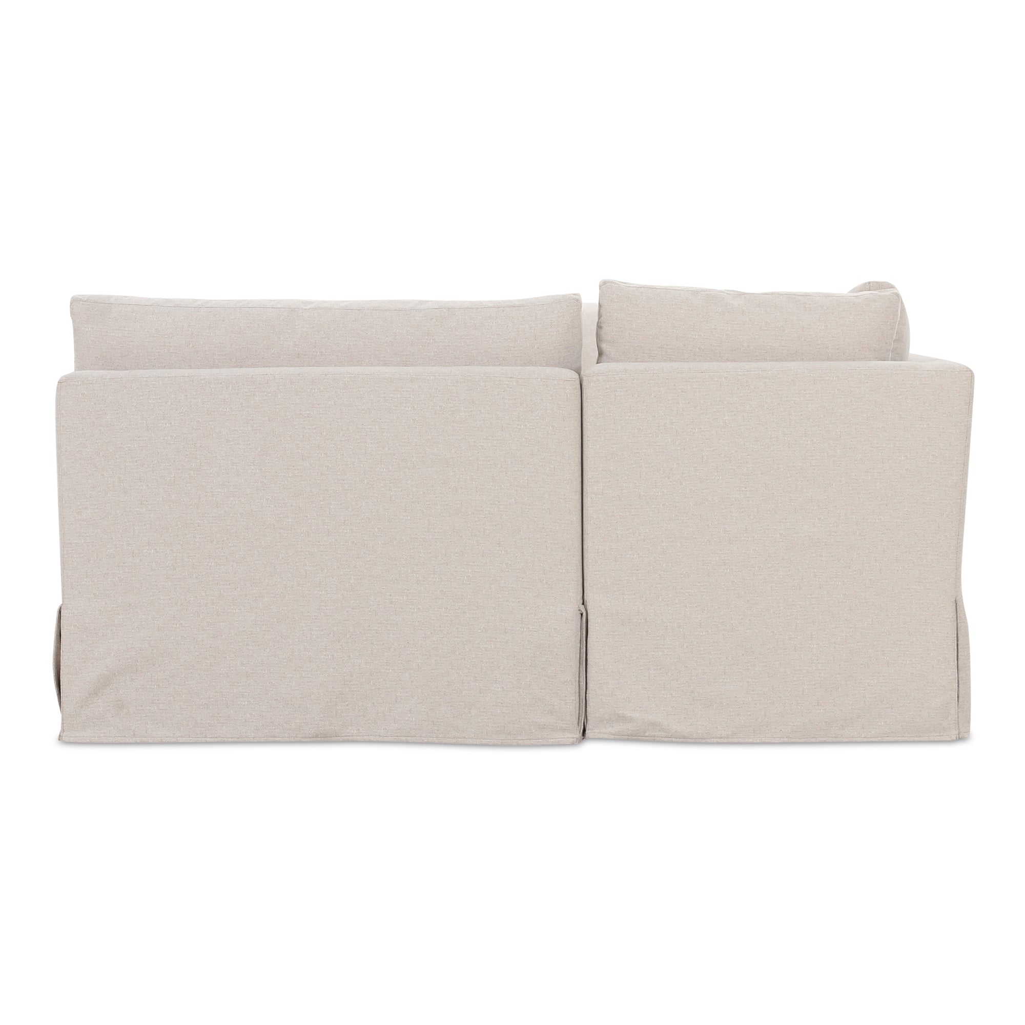 Fable Slipcover Dining Banquette U - Shape Beige 129 in. - Central Designs