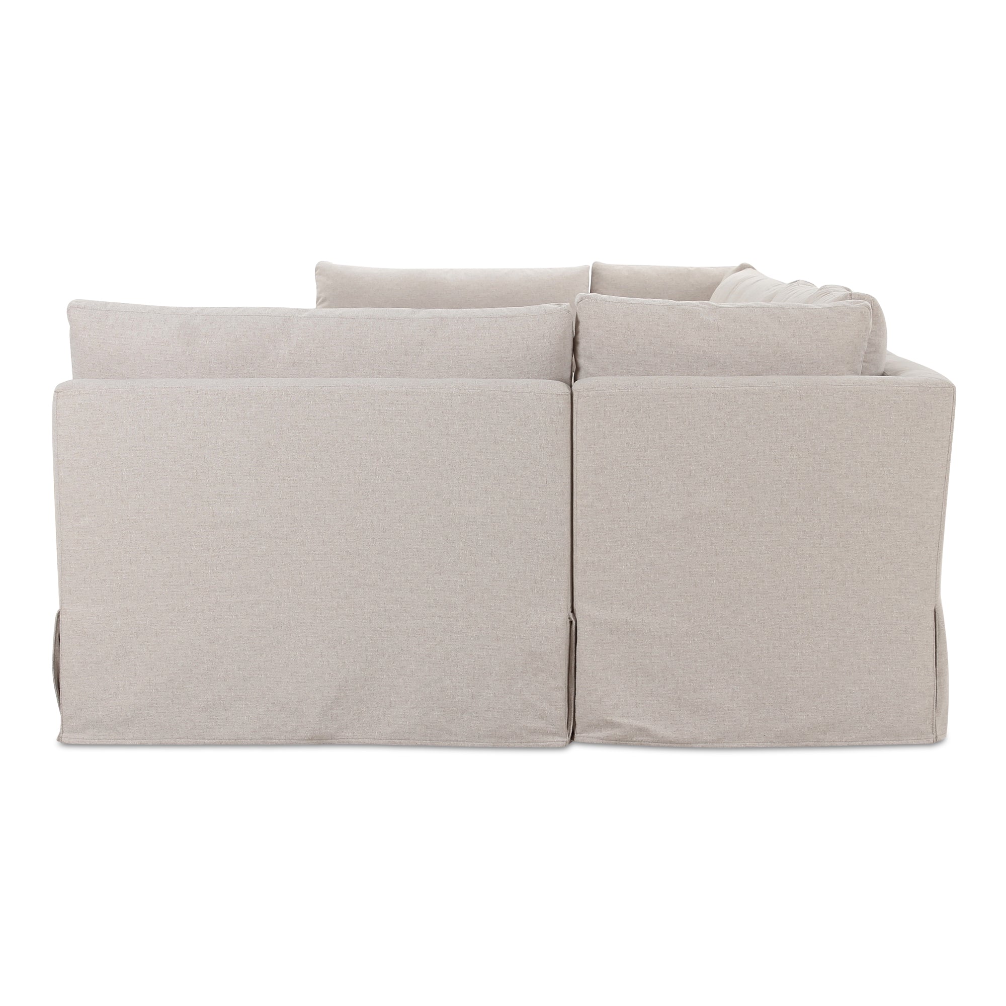 Fable Slipcover Dining Banquette U - Shape Beige 154 in. - Central Designs