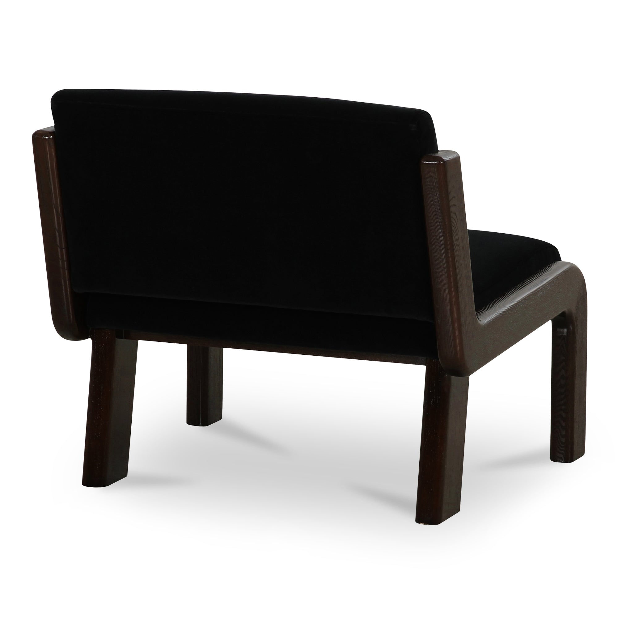 Edie Accent Chair Black Faux Mohair - Central Designs