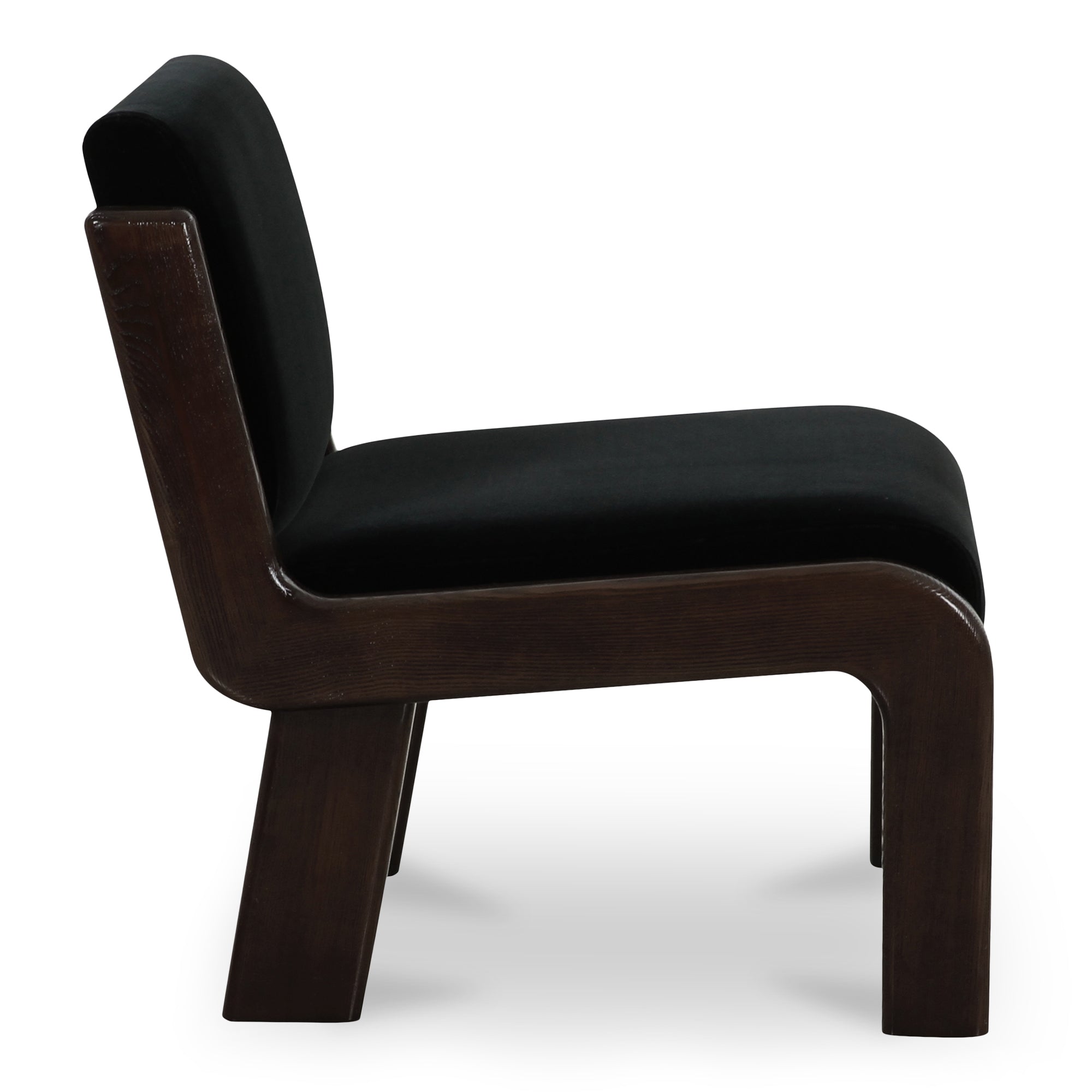 Edie Accent Chair Black Faux Mohair - Central Designs