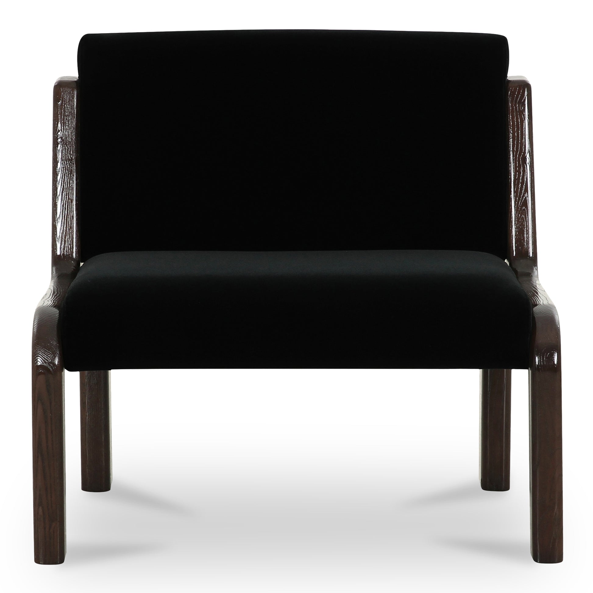 Edie Accent Chair Black Faux Mohair - Central Designs