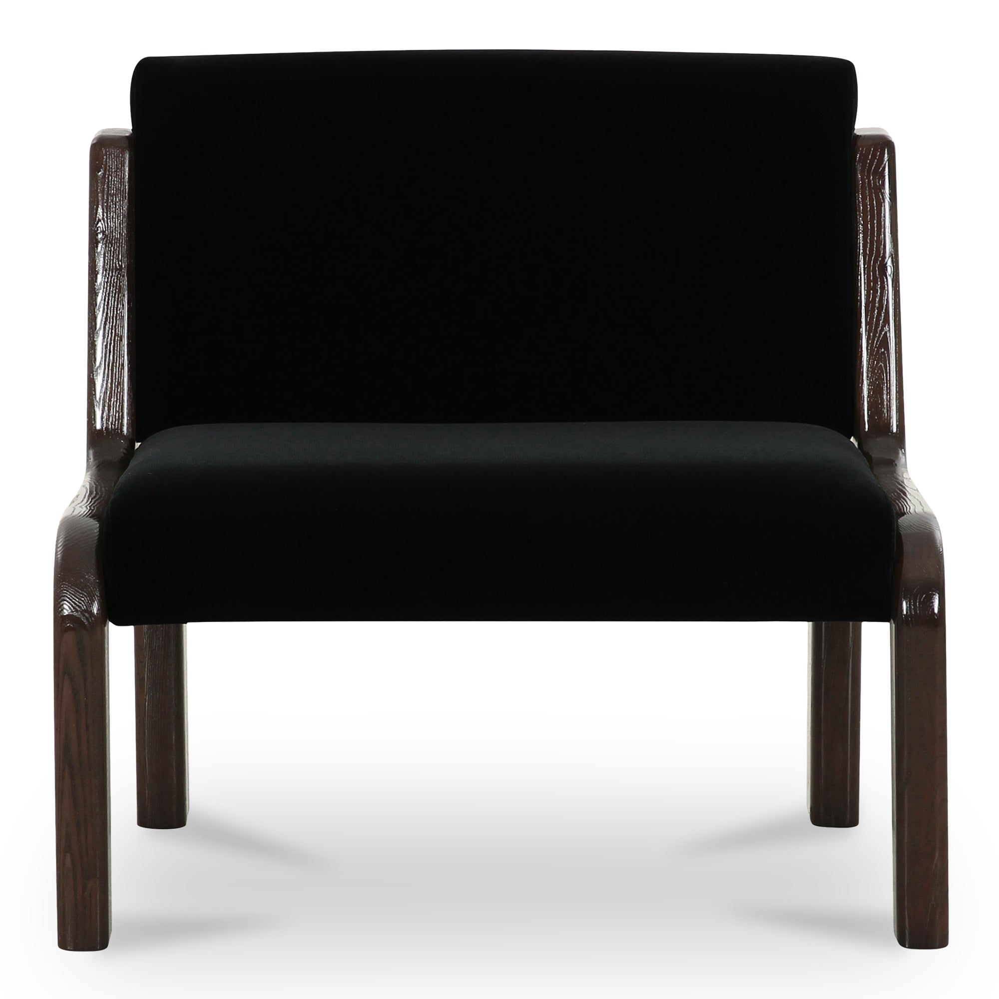 Edie Accent Chair Black Faux Mohair - Central Designs