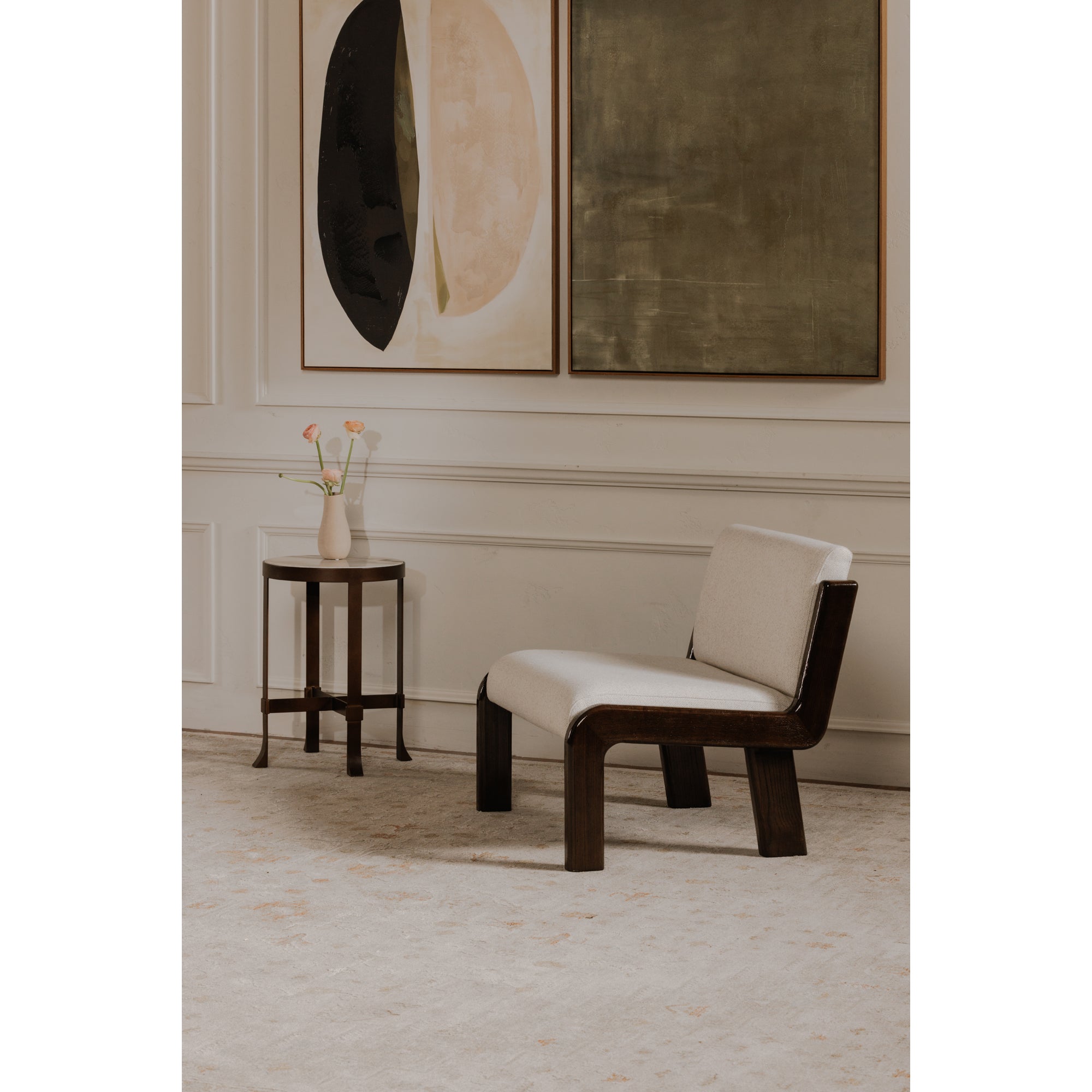 Edie Accent Chair Flecked Ivory